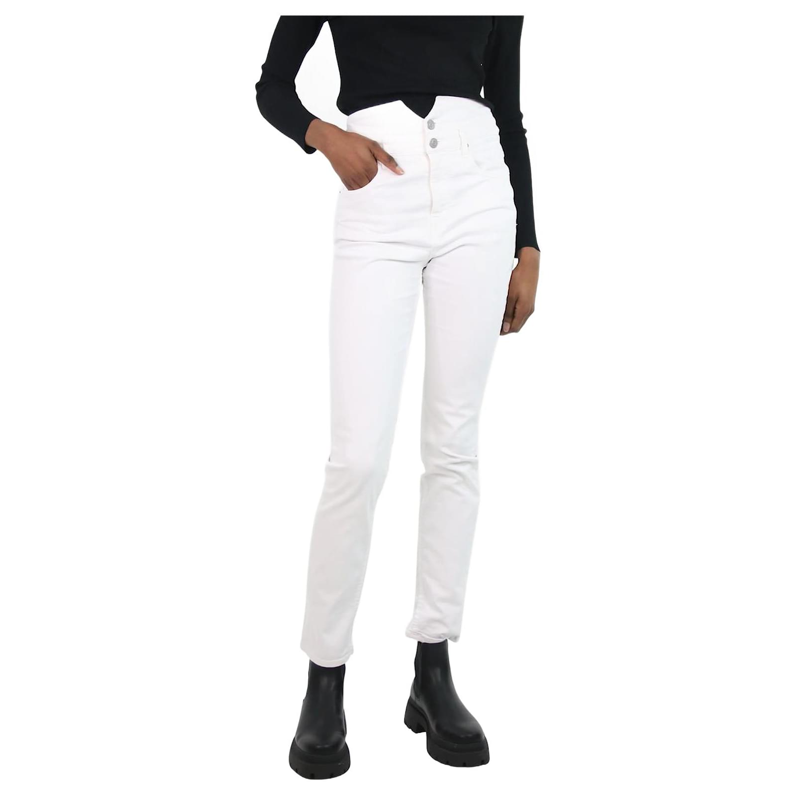 Isabel Marant Etoile White high-waisted jeans - size FR 38 Cotton  ref.1093118 - Joli Closet