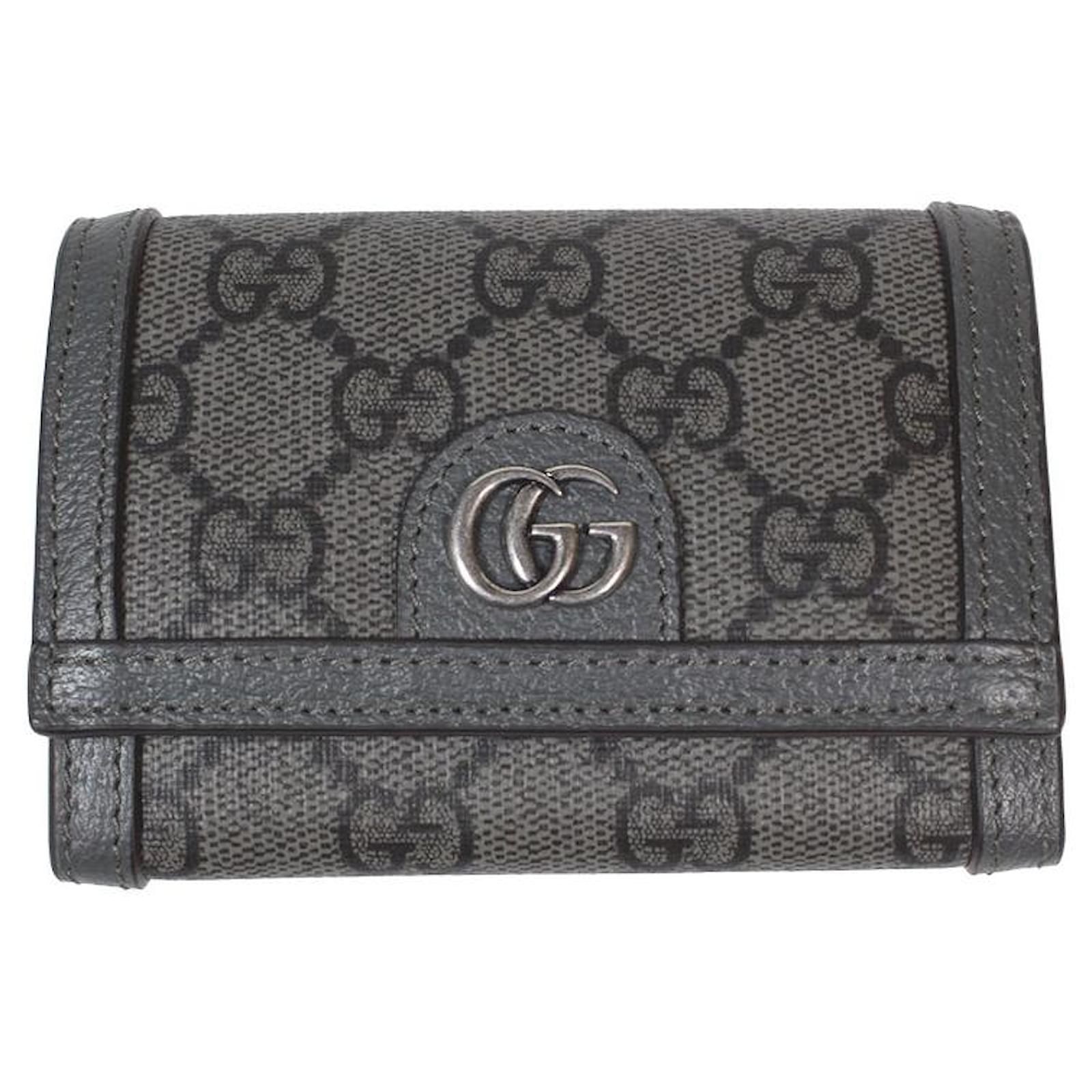 Gucci Wallet Grey mix Black Leather 248423