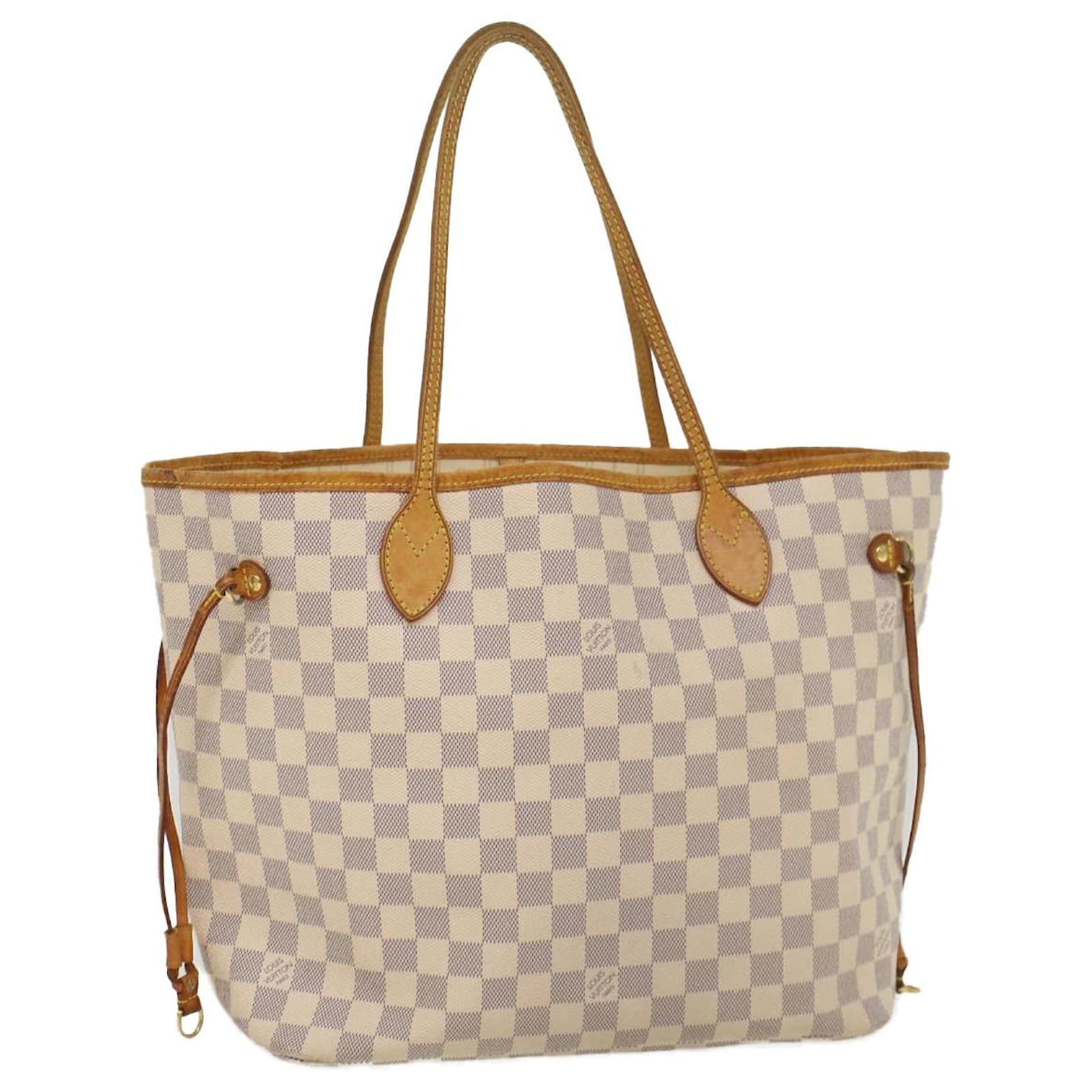 LOUIS VUITTON Damier Azur Neverfull MM Tragetasche N41605 LV Auth 55498 ref.1094073 Joli Closet