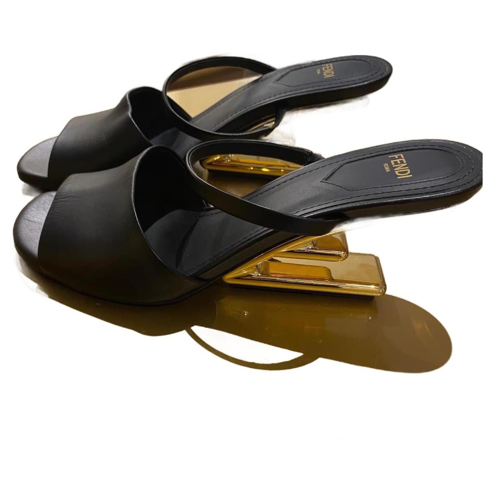 Fendi leather sandals hot sale