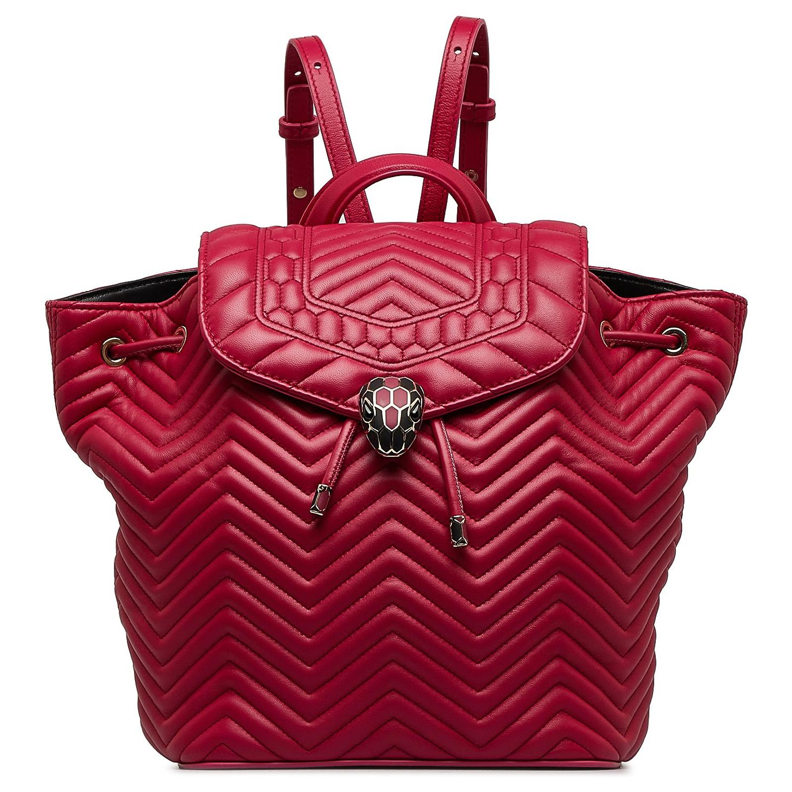 Bulgari Bvlgari Pink Matelasse Serpenti Forever Backpack Leather 
