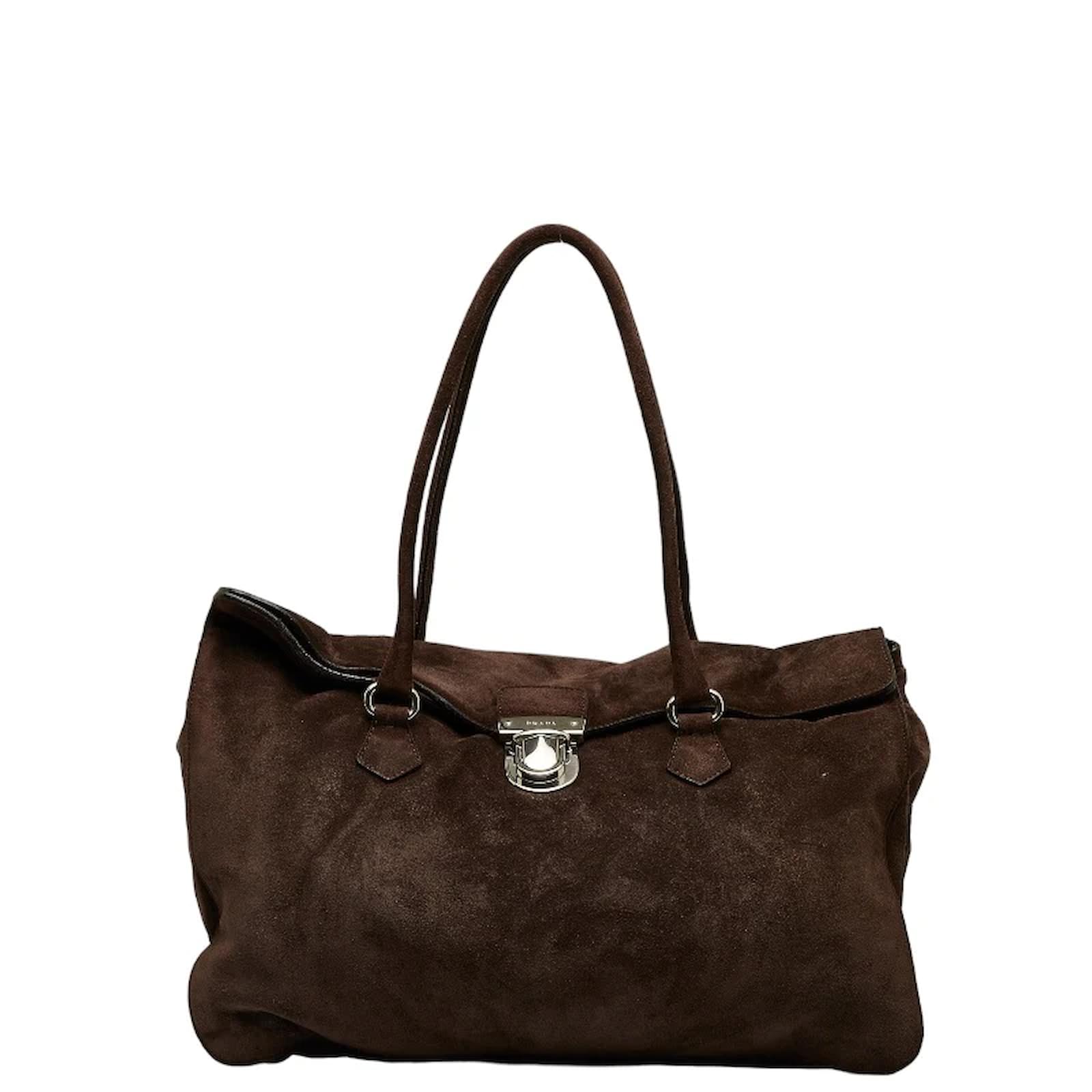 Prada suede cheap shoulder bag