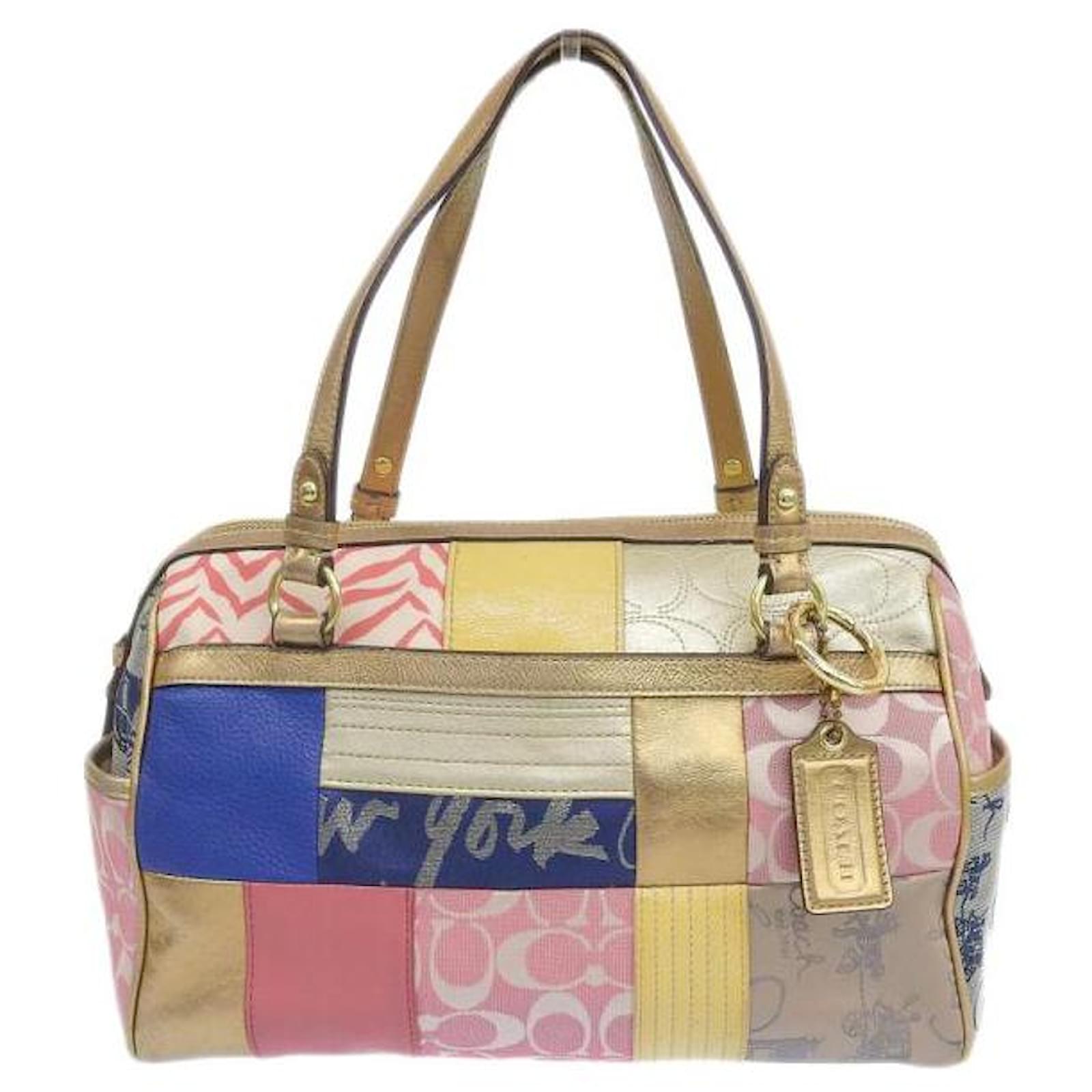 Coach Pink store Patchwork Purse