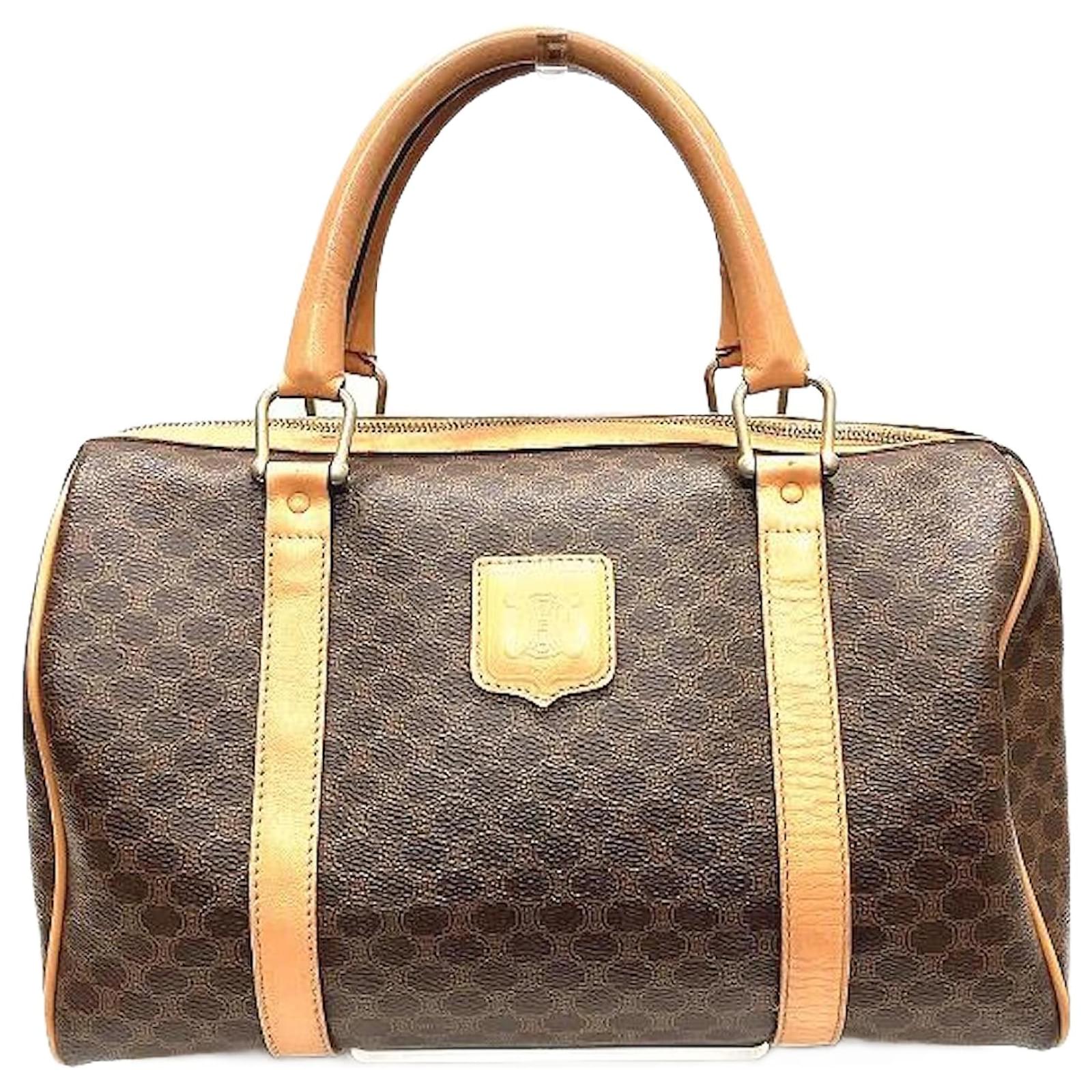 C line Macadam Boston Bag Brown Cloth ref.1103001 Joli Closet