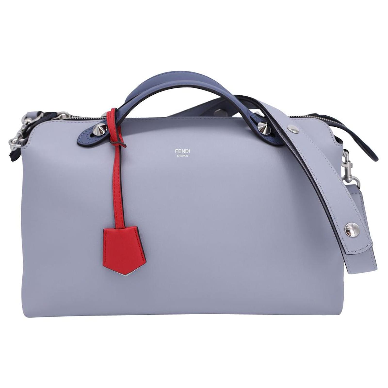 Fendi By the Way Large Shoulder Bag in Grey Leather ref.1105985