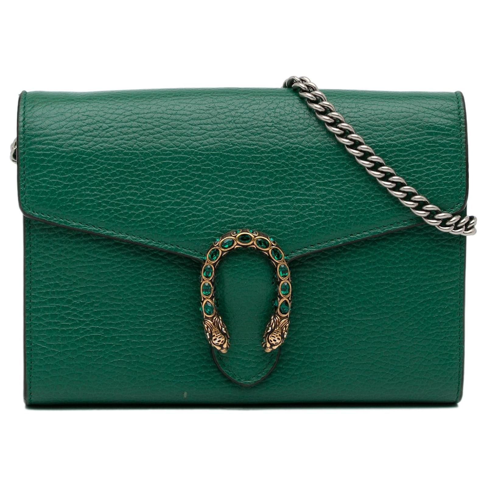 Portefeuille Dionysus vert Gucci sur cha ne Cuir Veau fa on