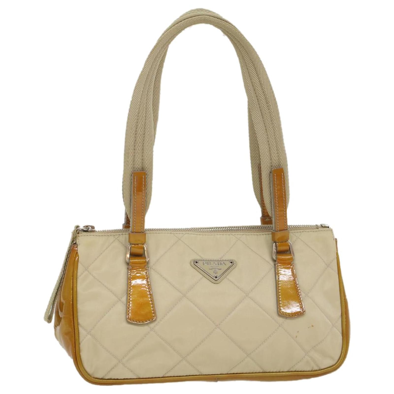 Prada tan best sale nylon bag