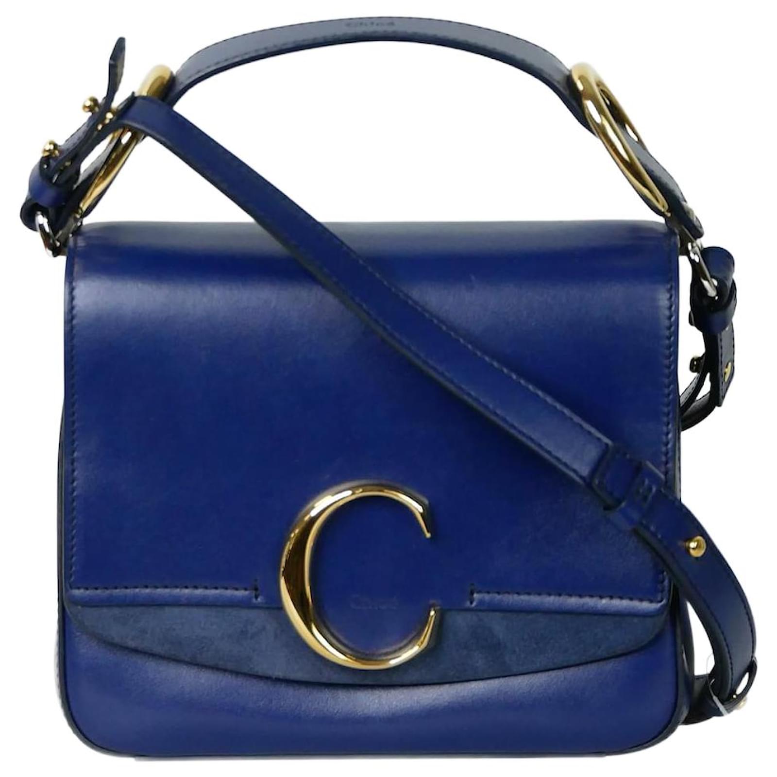 Chloe Blue C leather cross body bag ref.1106601 Joli Closet