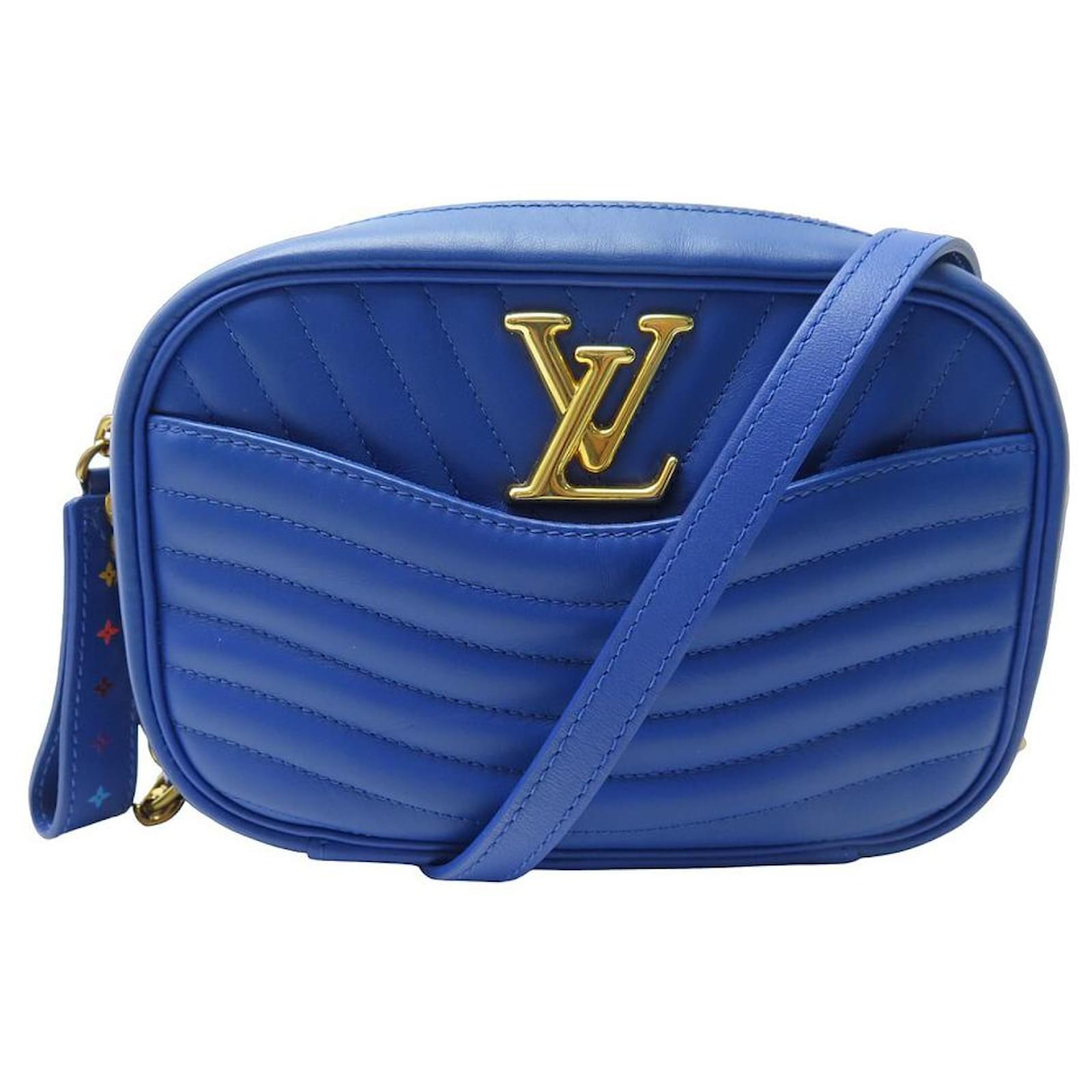 Neon blue online purse