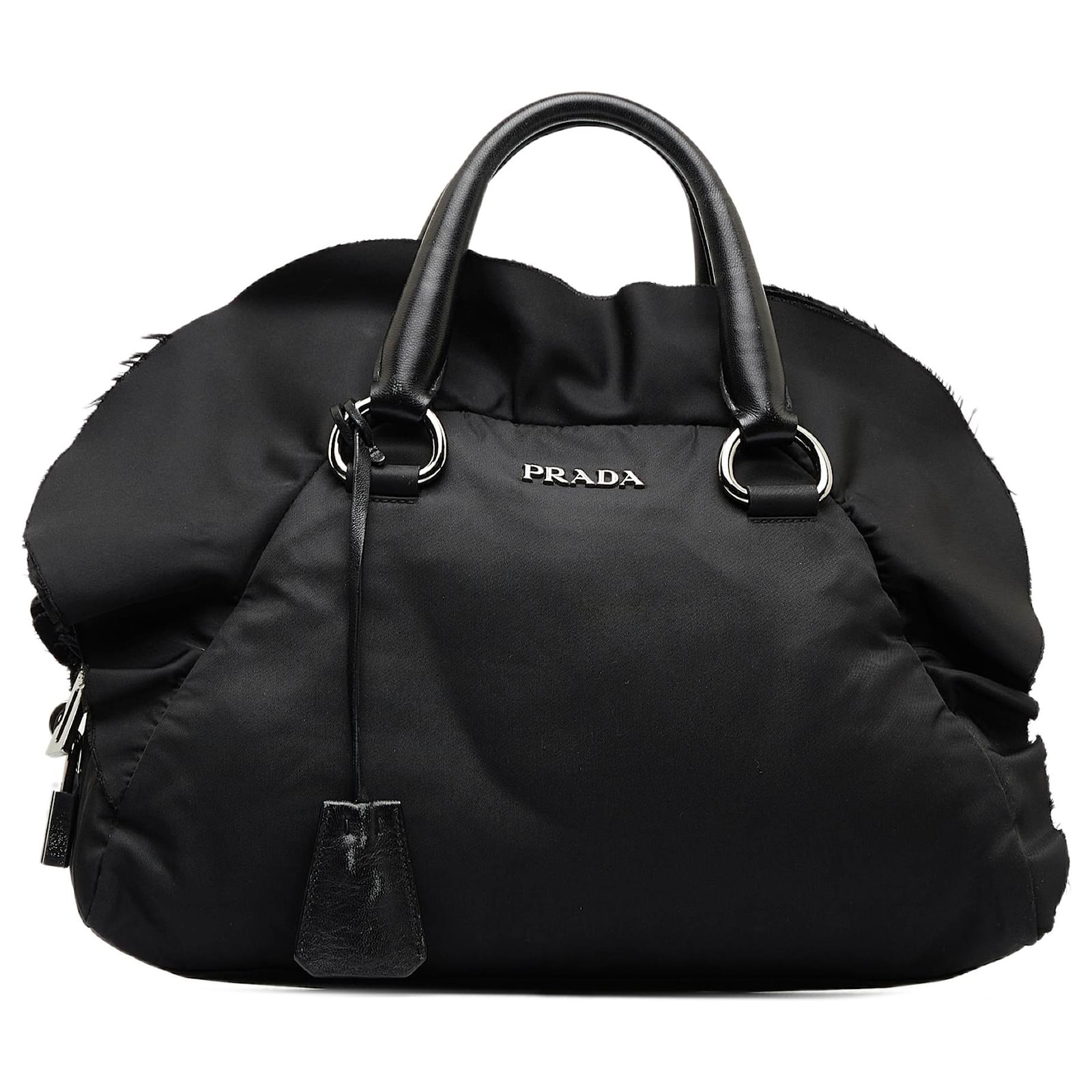 Prada nylon outlet ruffle bag