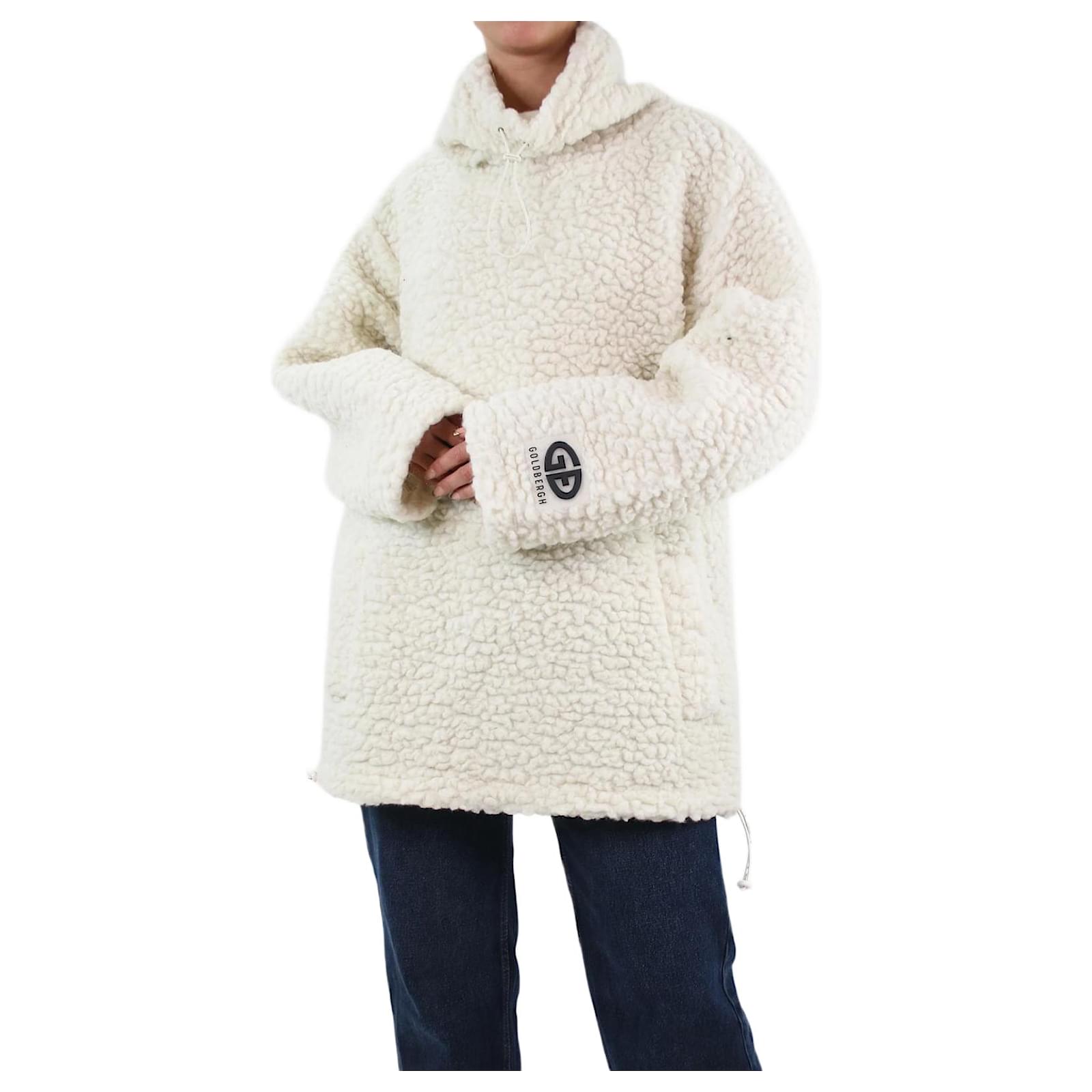 Autre Marque Maglione in pile color crema taglia UK 10 Crudo