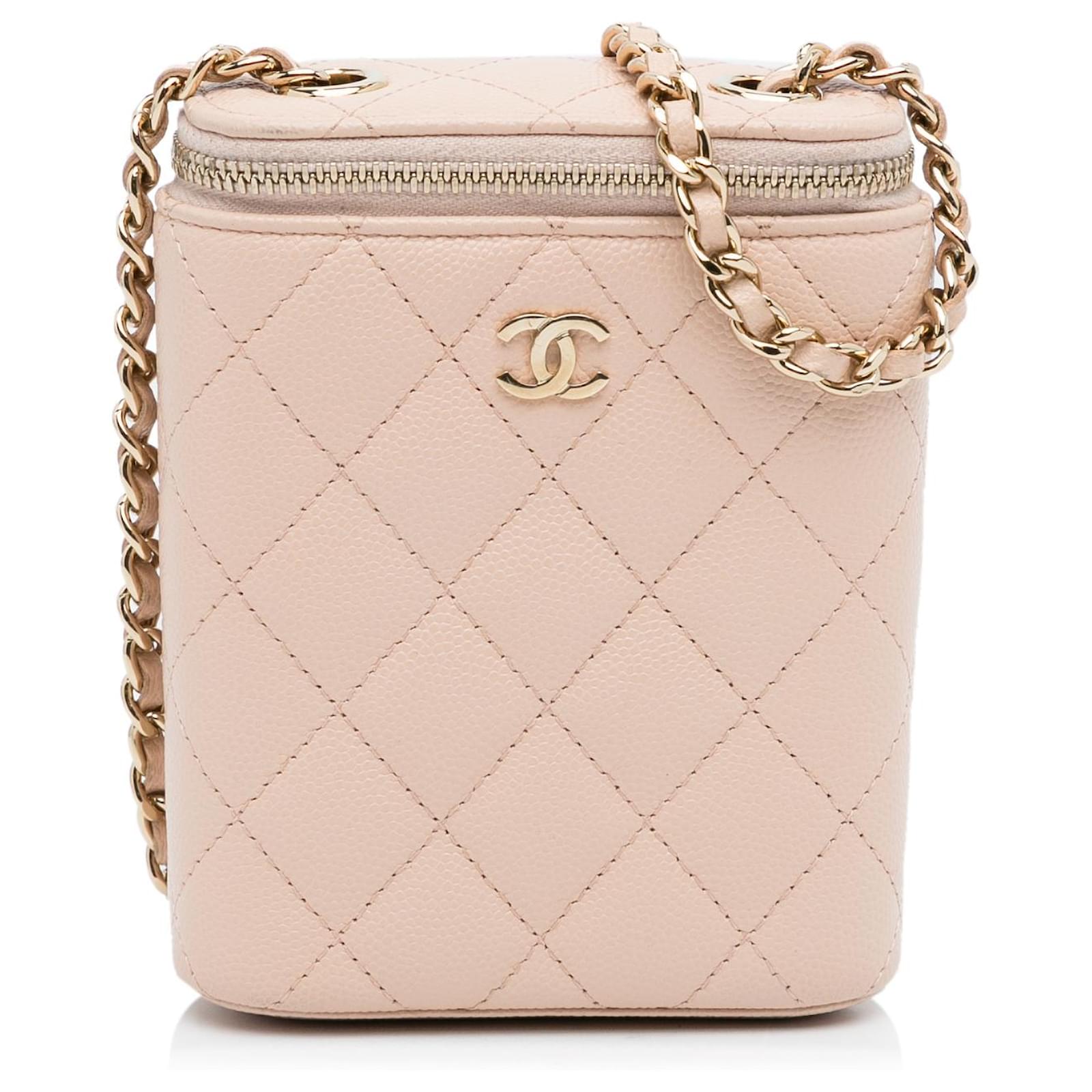 Vanity CC Caviar rose Chanel Cuir Joli Closet