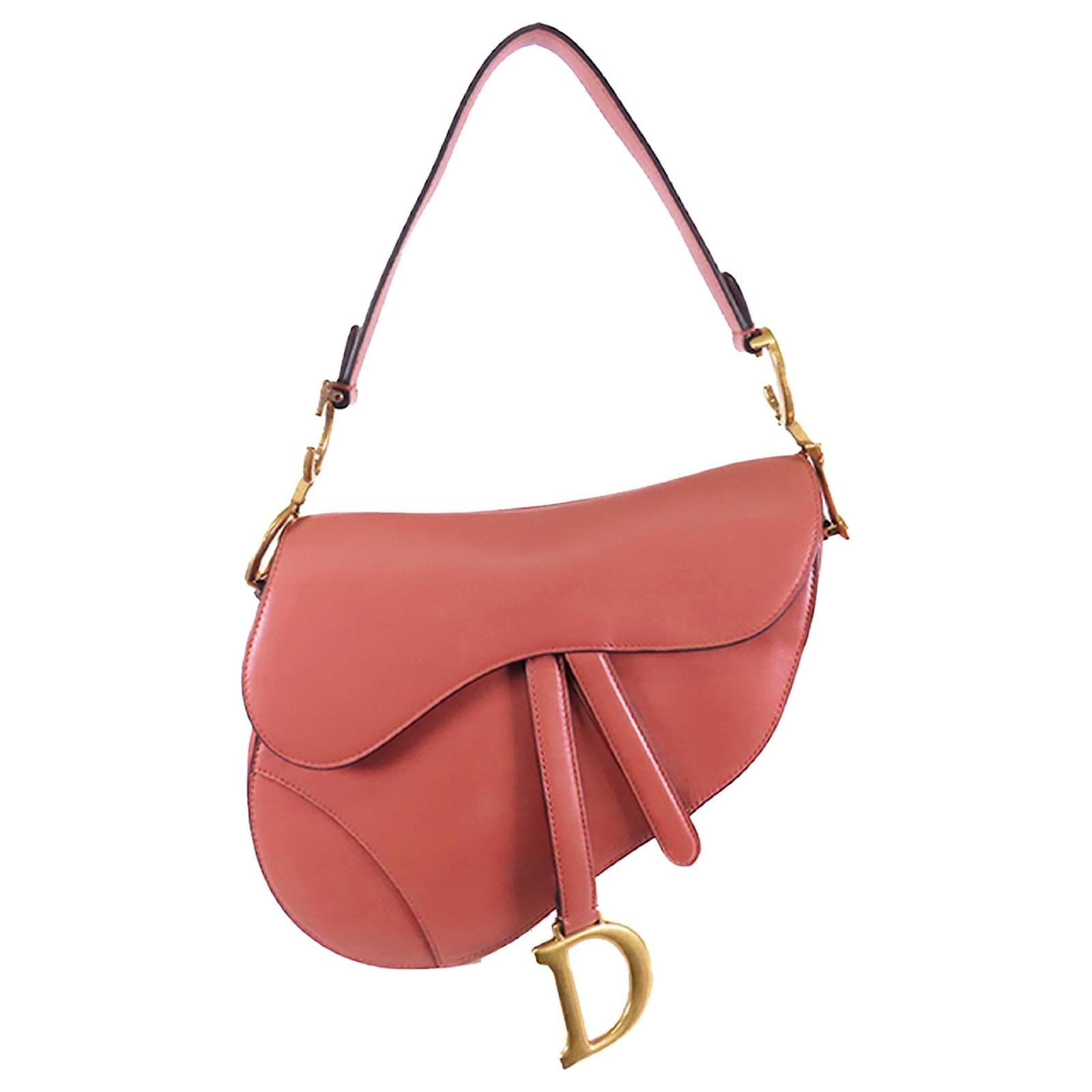 Dior mini shop saddle bag red