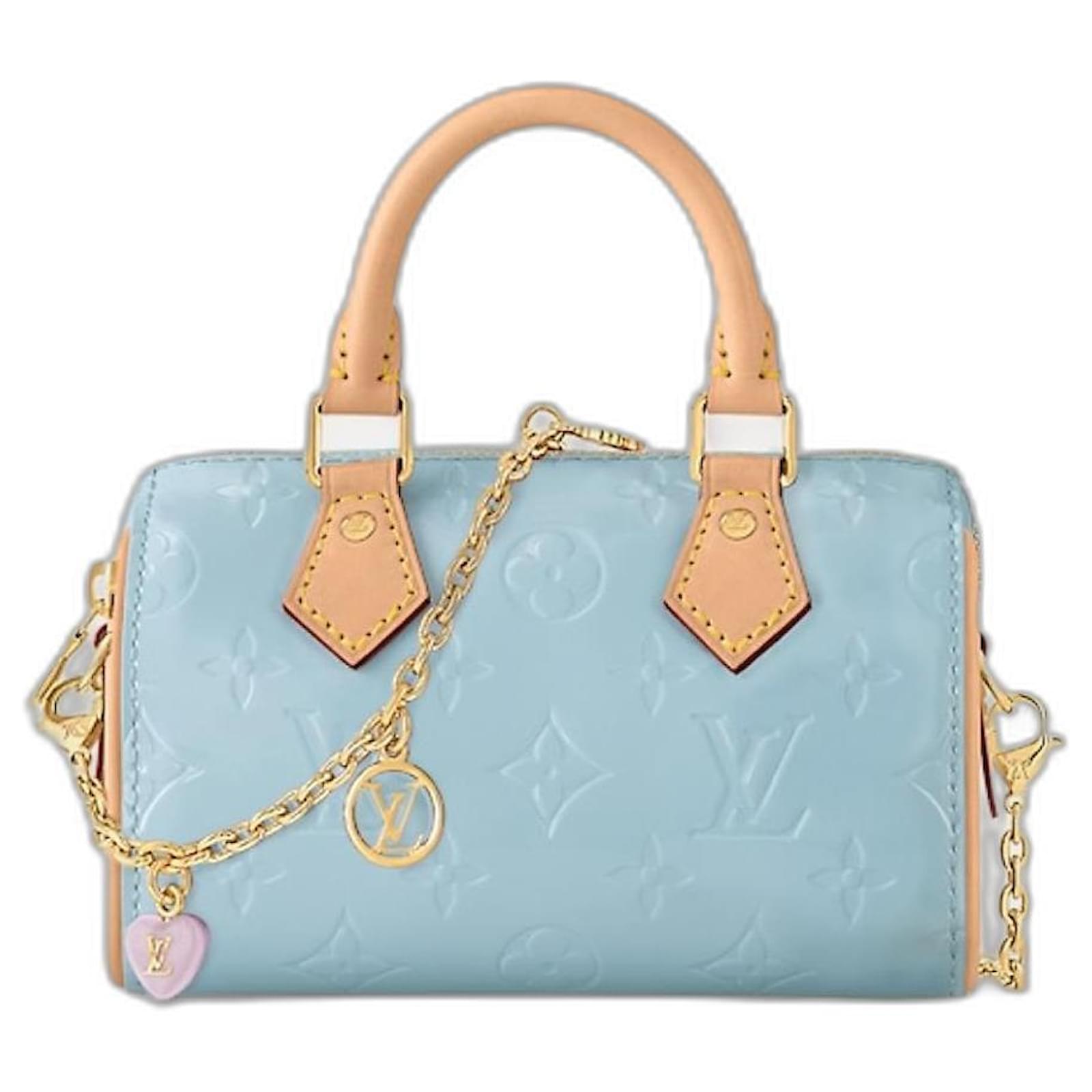 Louis Vuitton LV Speedy nano blue Leather ref.JC1112896 (Sold