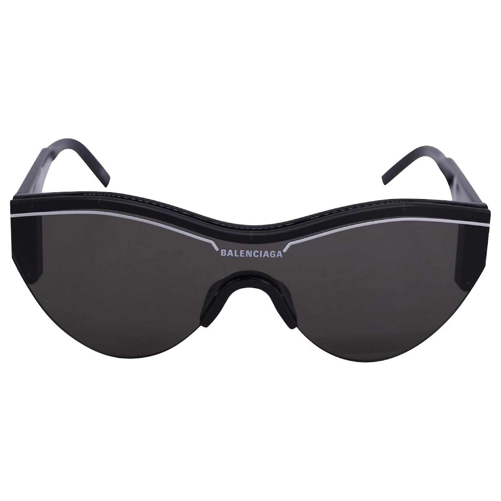 Cat Eye Occhiali Balenciaga Neri Occhiali Da Sole Cat-Eye Da Sci