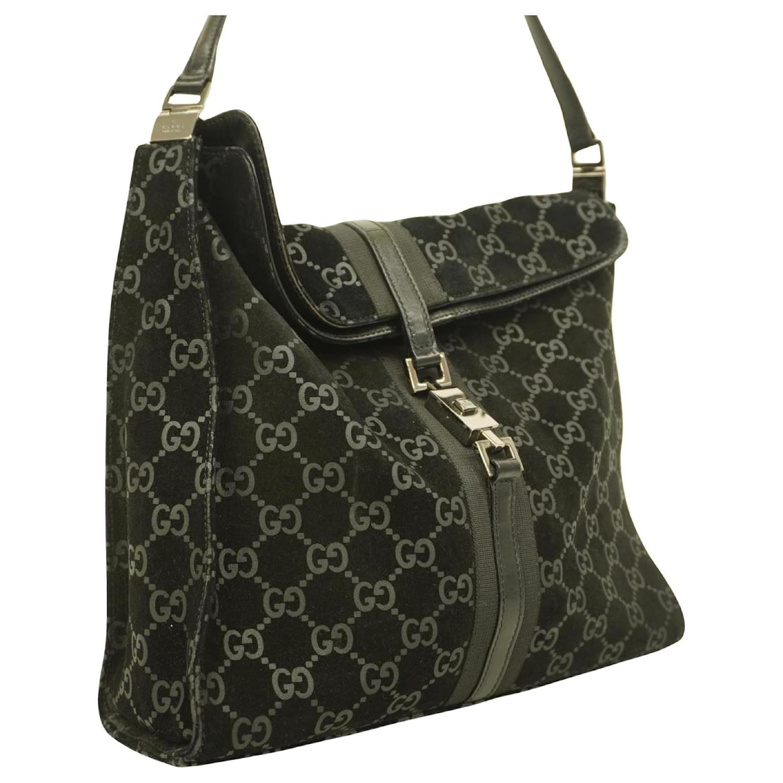 Gucci bag black suede deals