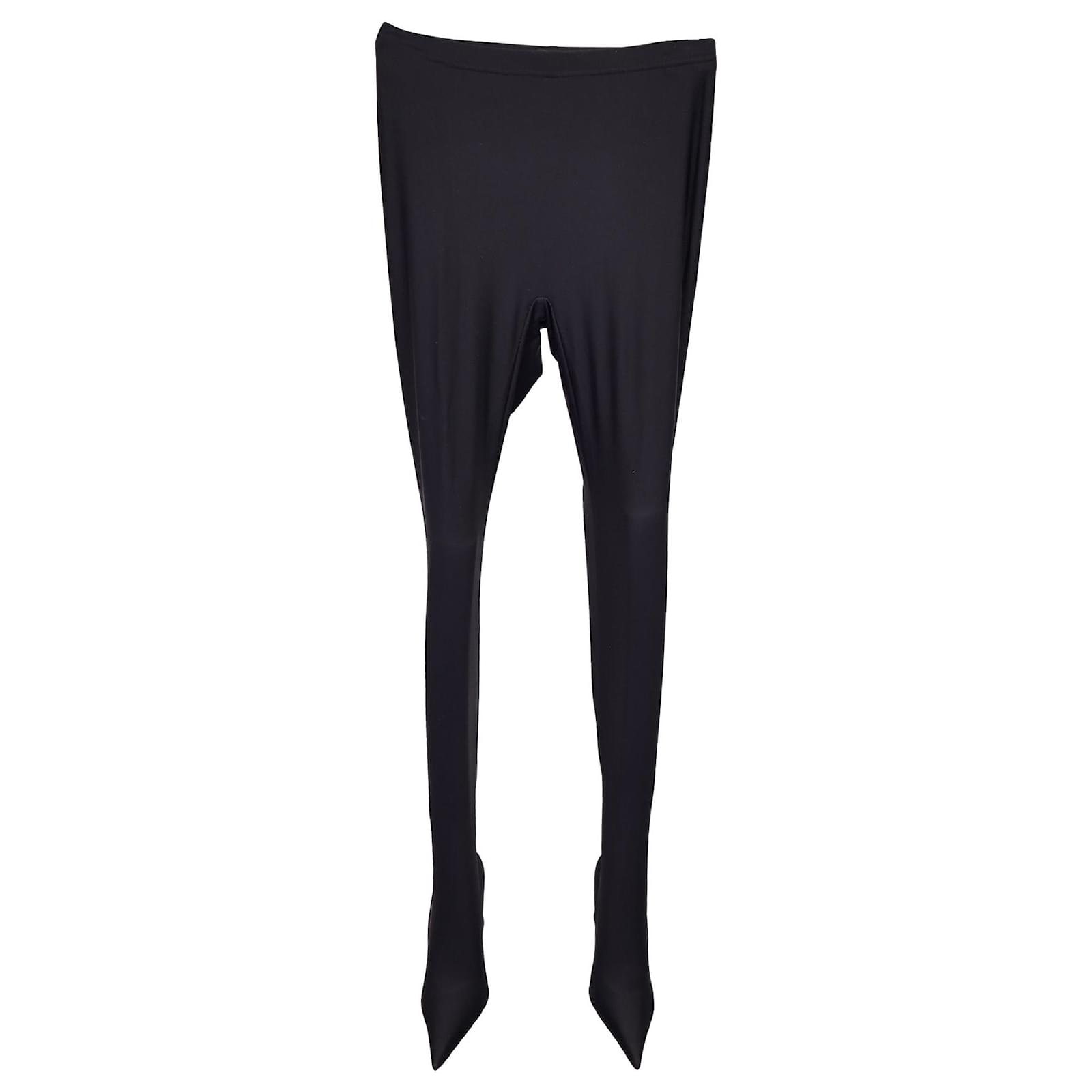 Balenciaga Knife Pantaleggings Stiletto-Heel in Black Polyamide