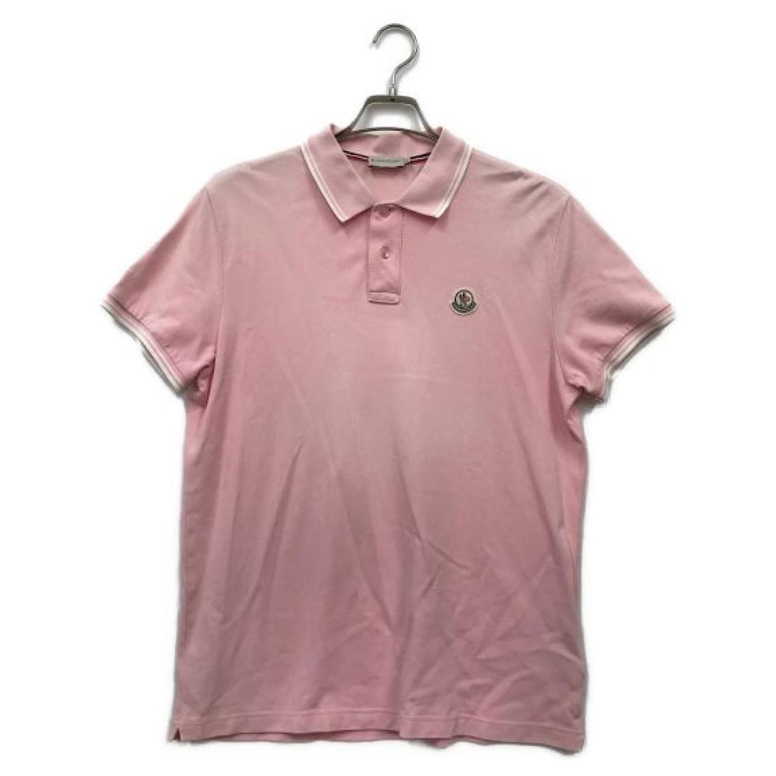 Pink moncler hotsell polo mens