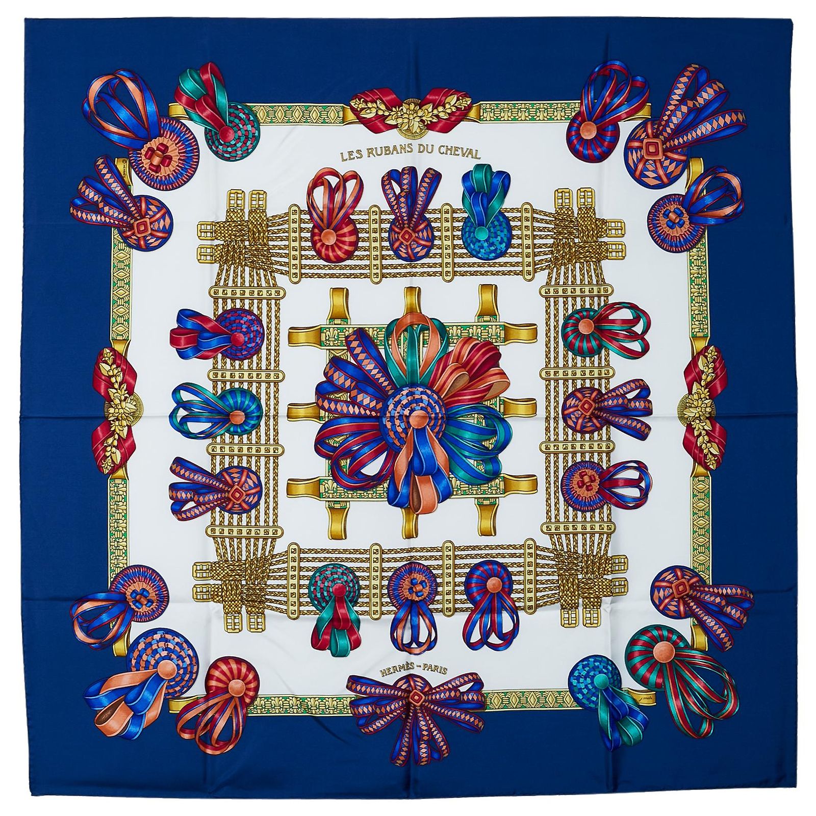 Foulard écharpe Thème Cheval Bleu - Marque Theme, Neuf Sans étiquettes