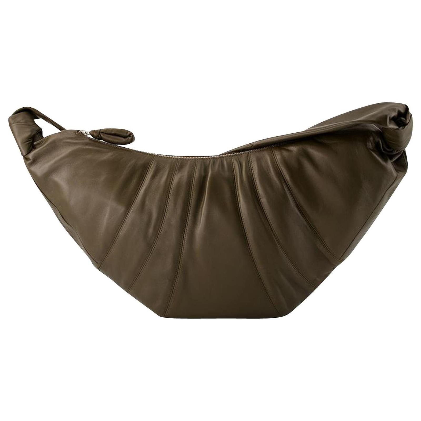 lemaire dark tobacco Relaxed Pant in Lined interior with a patch pocket Large Croissant Bag - Lemaire