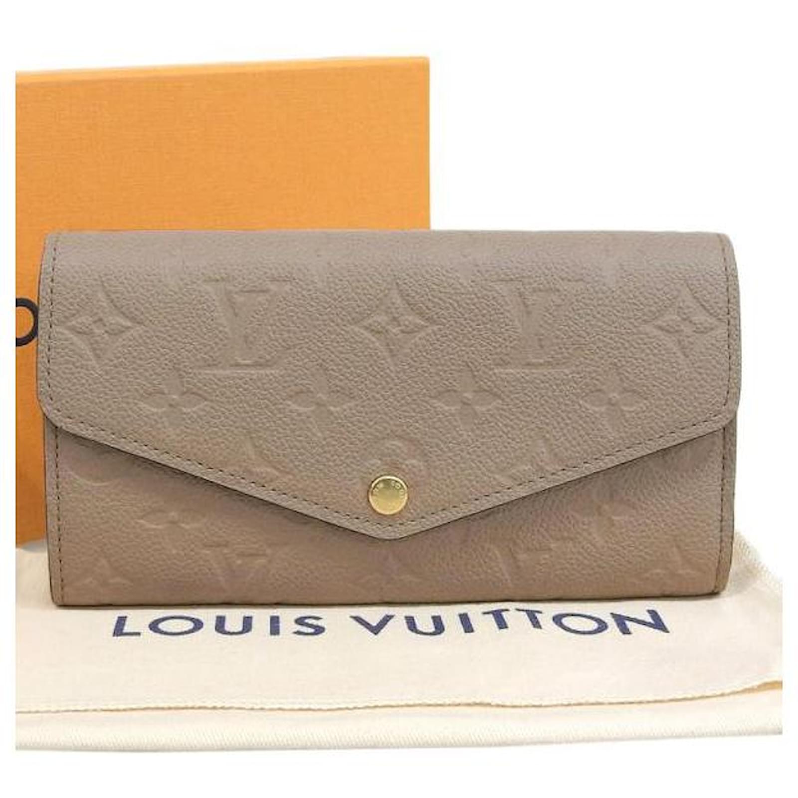Louis Vuitton Monogram Empreinte Sarah Wallet M82256 Brown Leather