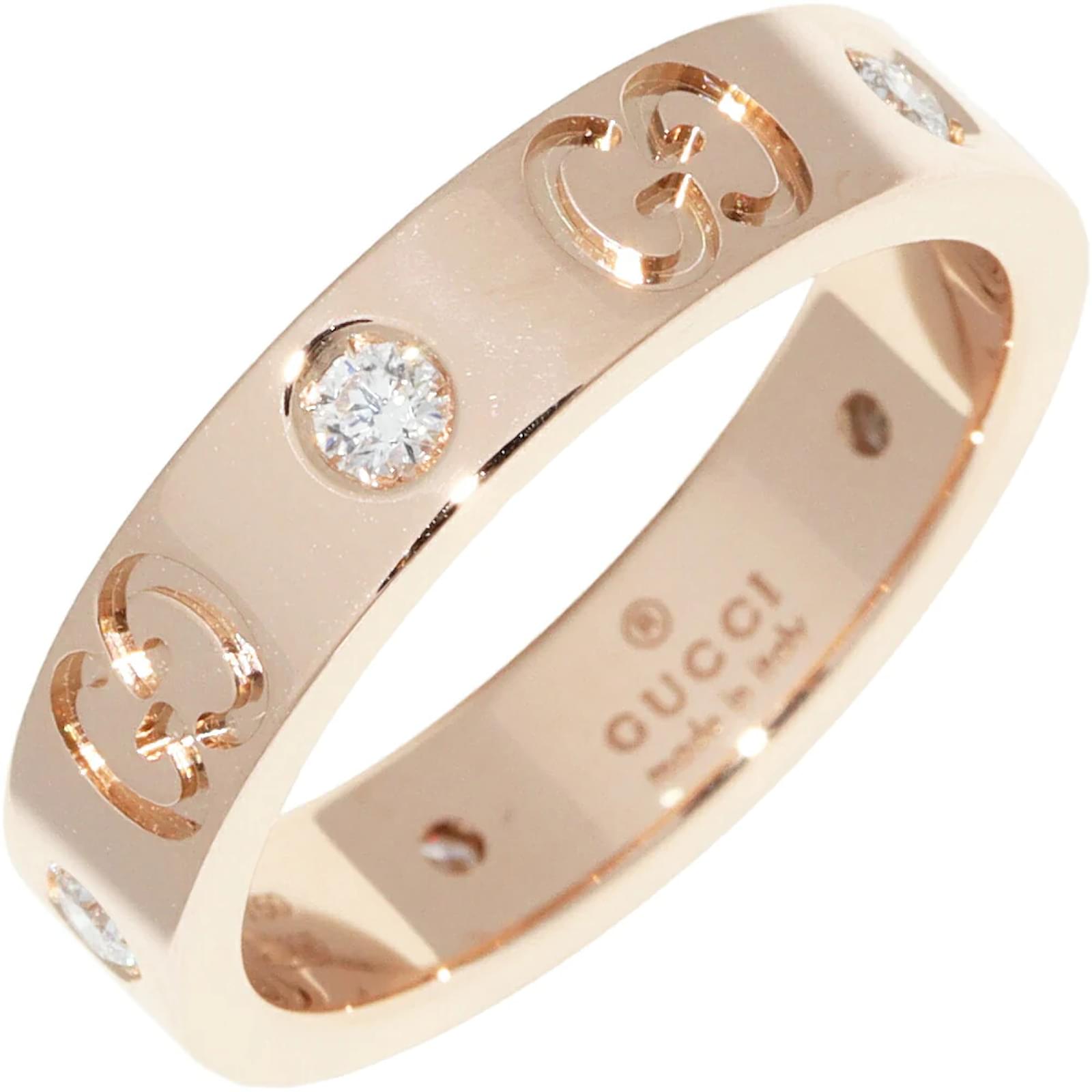 Gucci 18K 5P Diamond Icon Ring Metal Pink gold ref.1118934