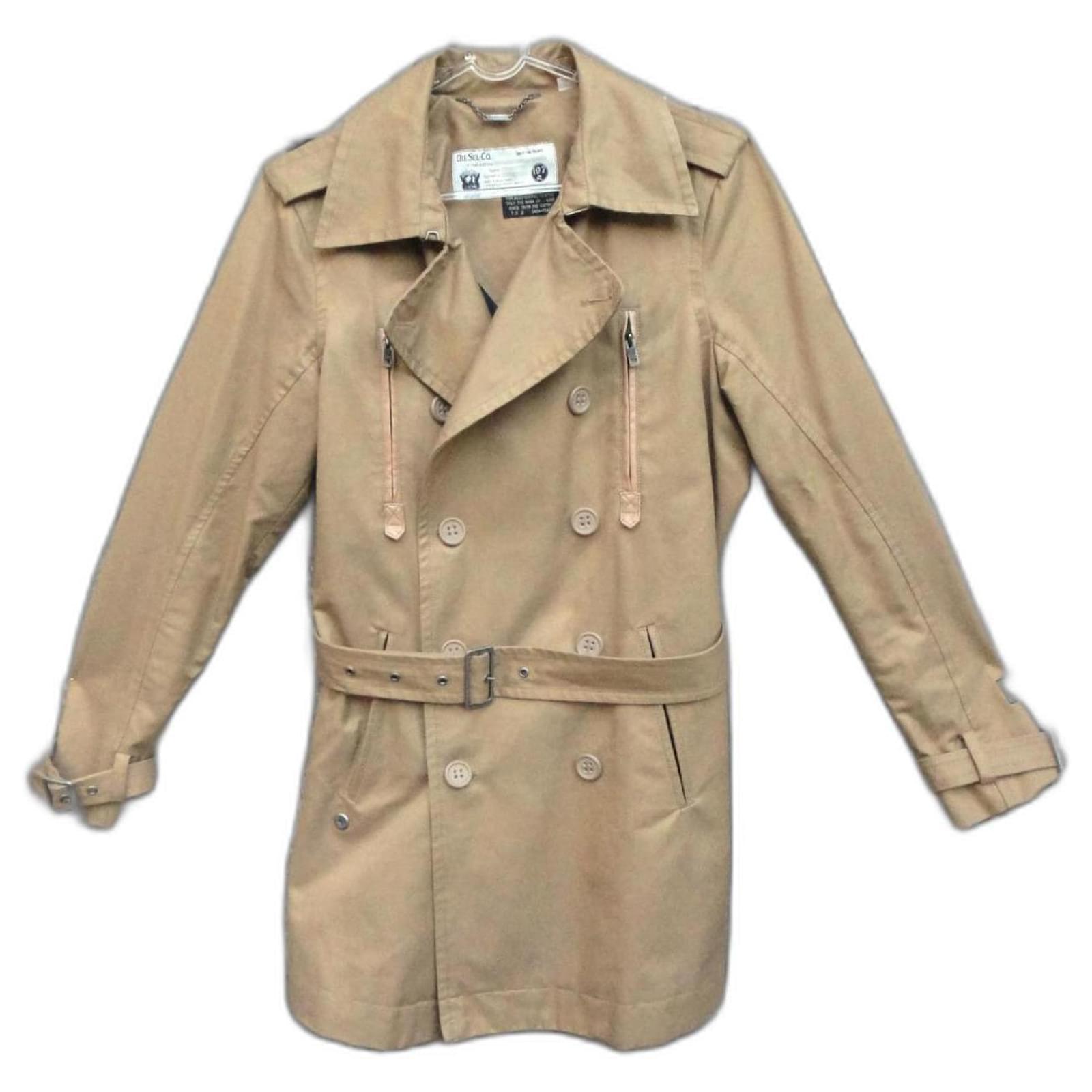 Diesel Peacoat Größe M Beige Baumwolle Polyester
