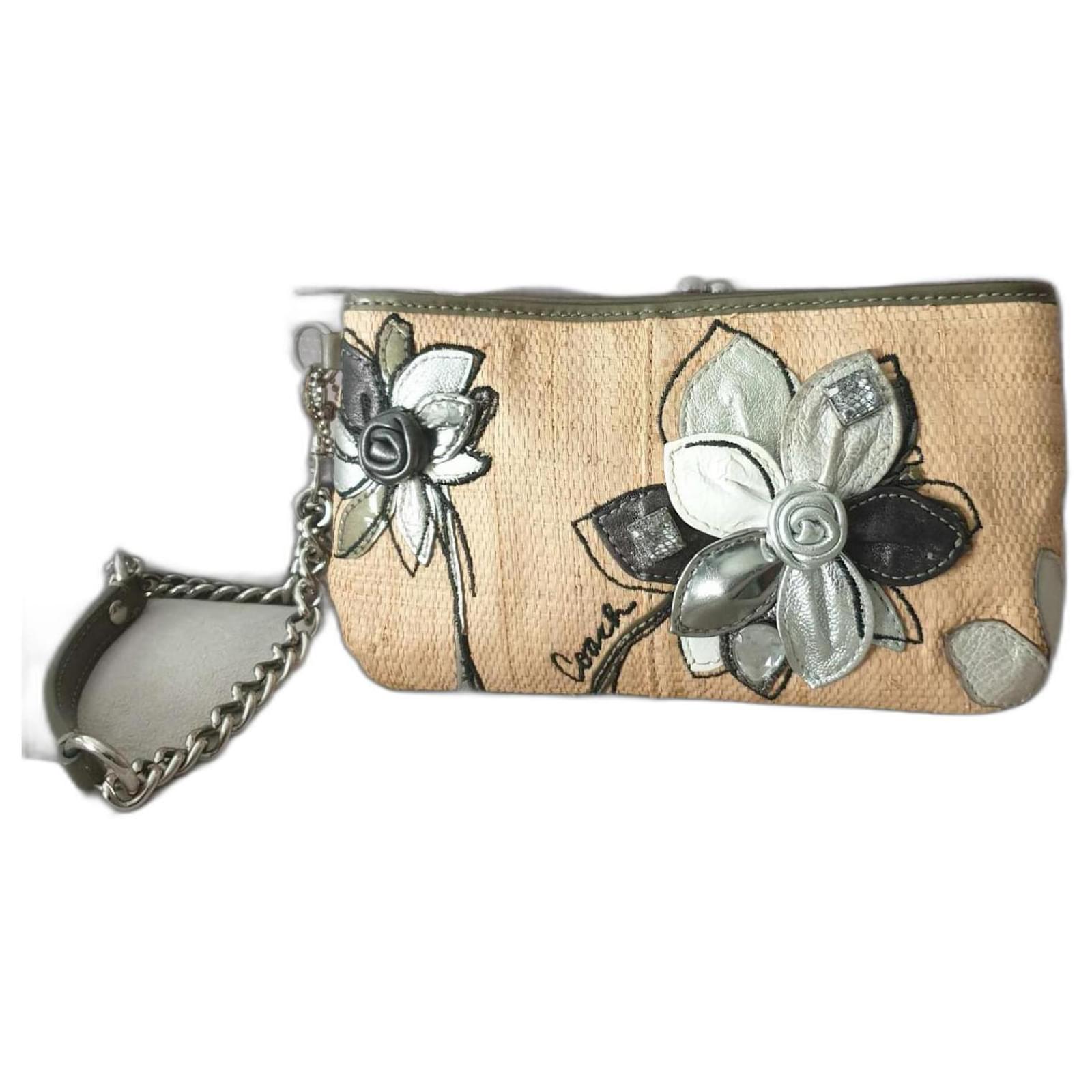 Coach on sale flower clutch