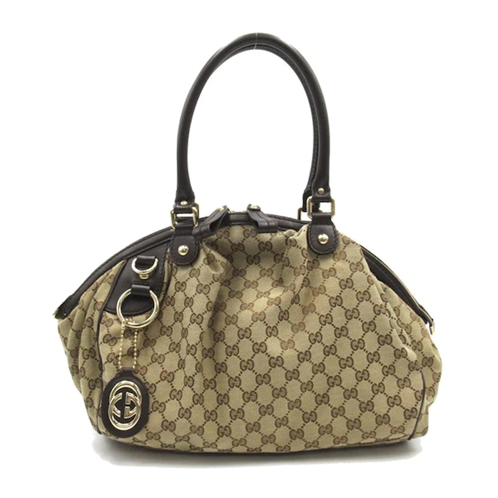 Gucci GG Canvas Sukey Shoulder Bag 223974 Brown Cloth ref