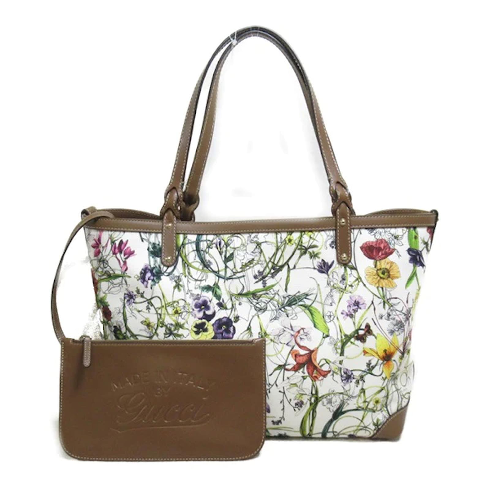 Gucci floral tote on sale bag