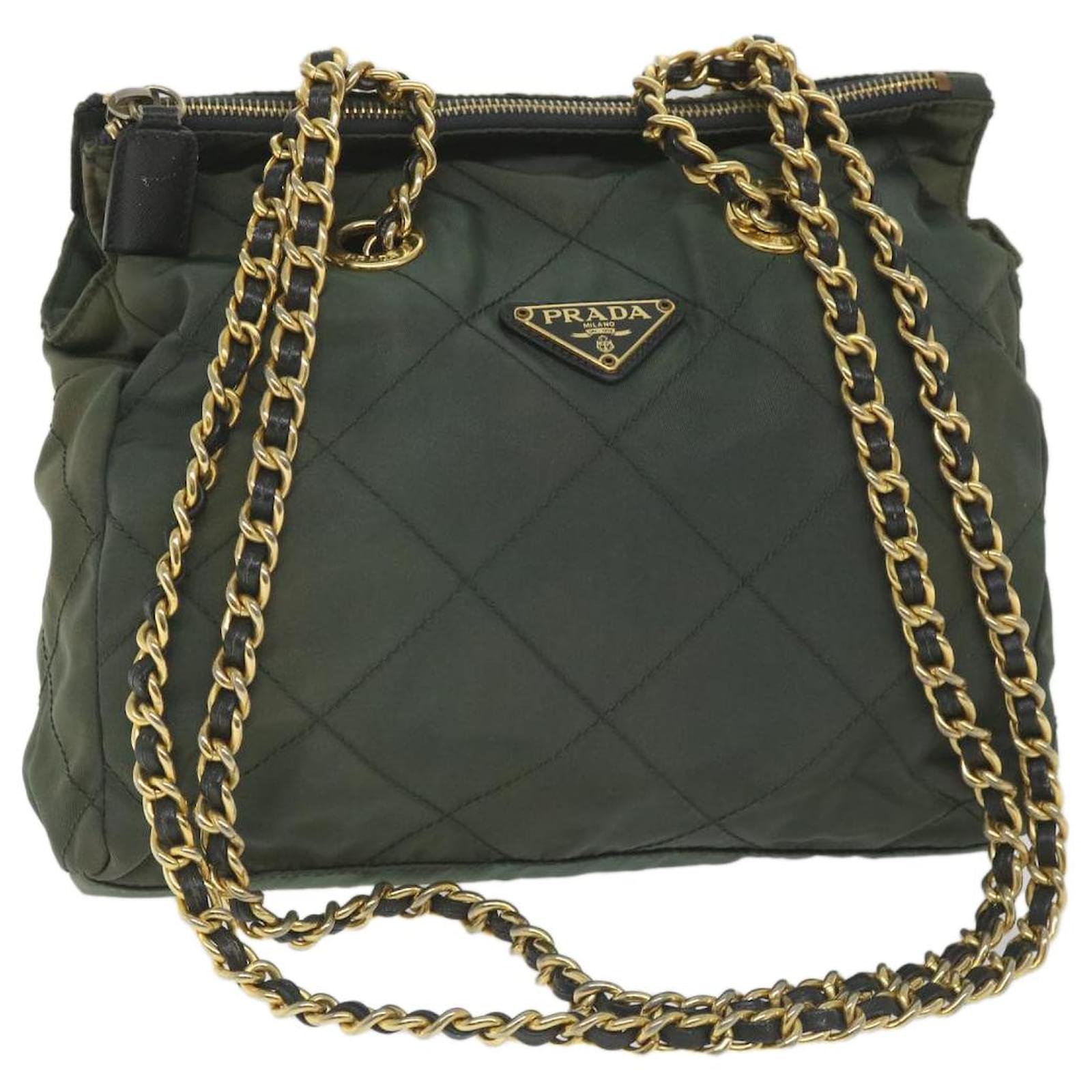 【PRADA】QUILTED CHAIN SHOULDER BAG Prada Quilted Nylon Chain Shoulder Bag - Kaia Brand