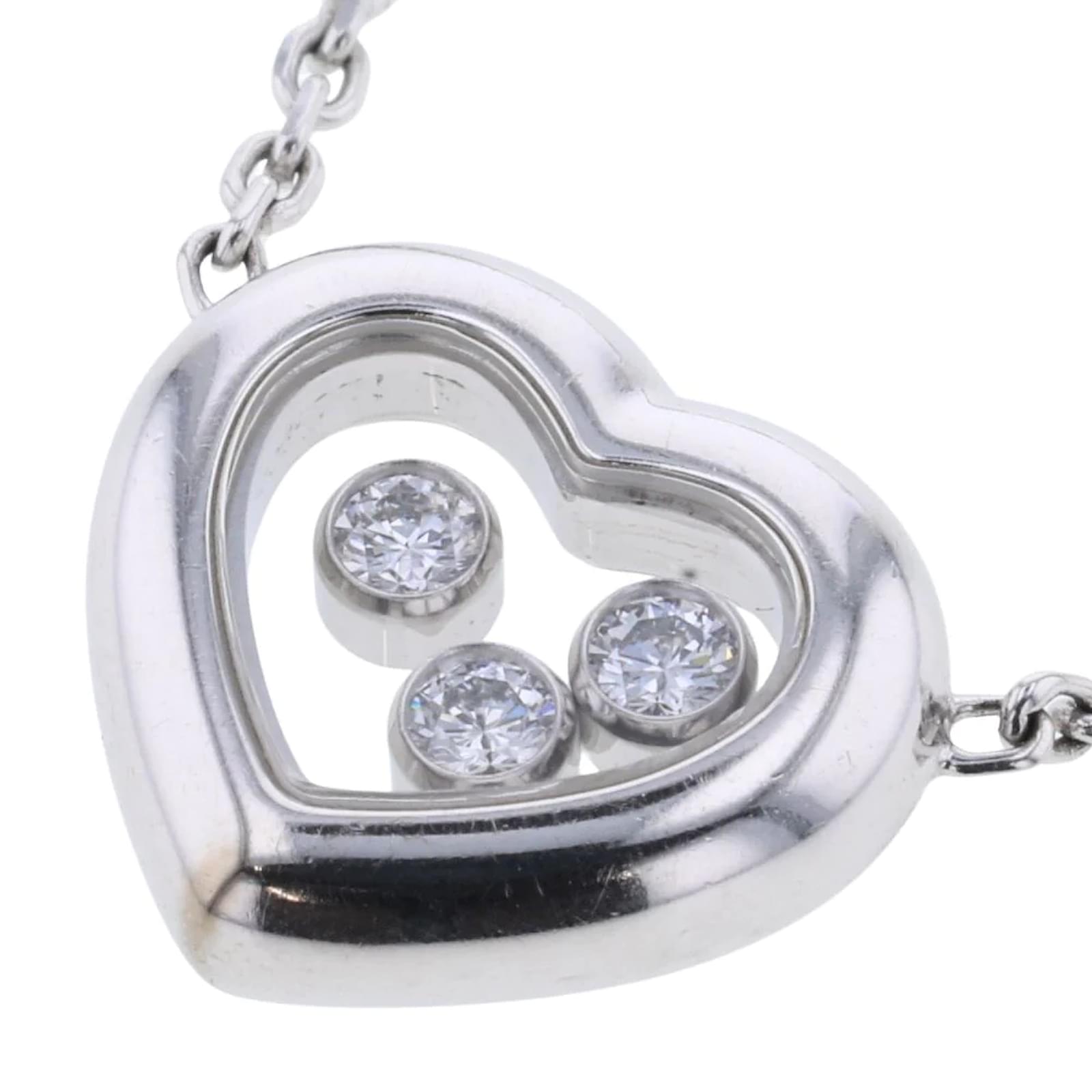 Chopard 18Collier pendentif c ur en diamant Happy Diamond en or