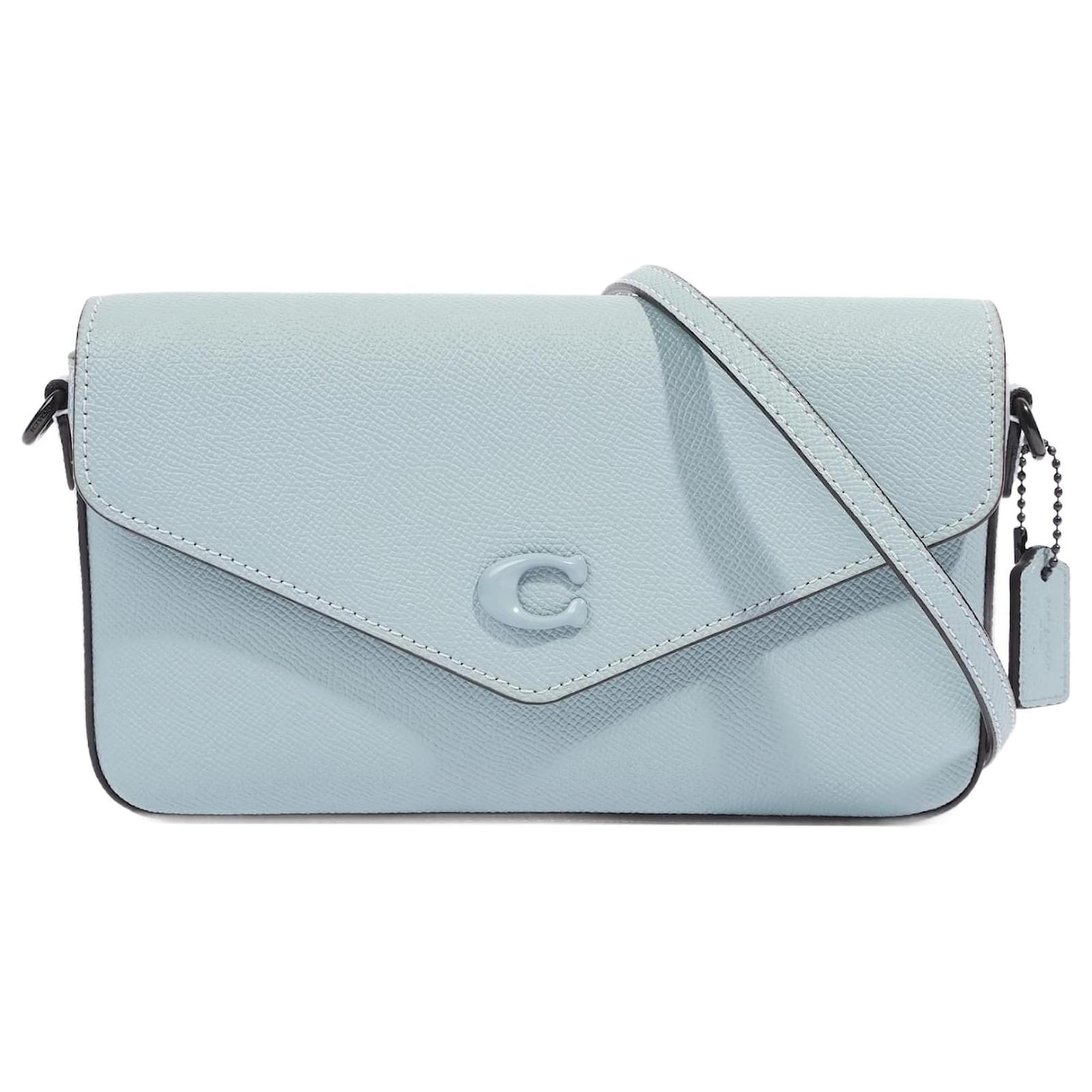 COACH Leather Light selling Blue Cross-body Bag