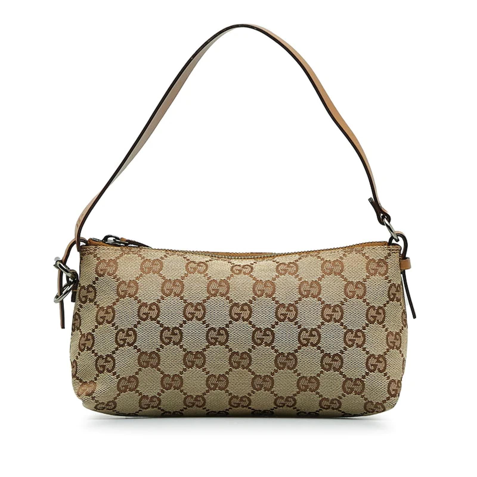 Gucci GG Canvas Accessory Pouch 103399 Brown Cloth ref