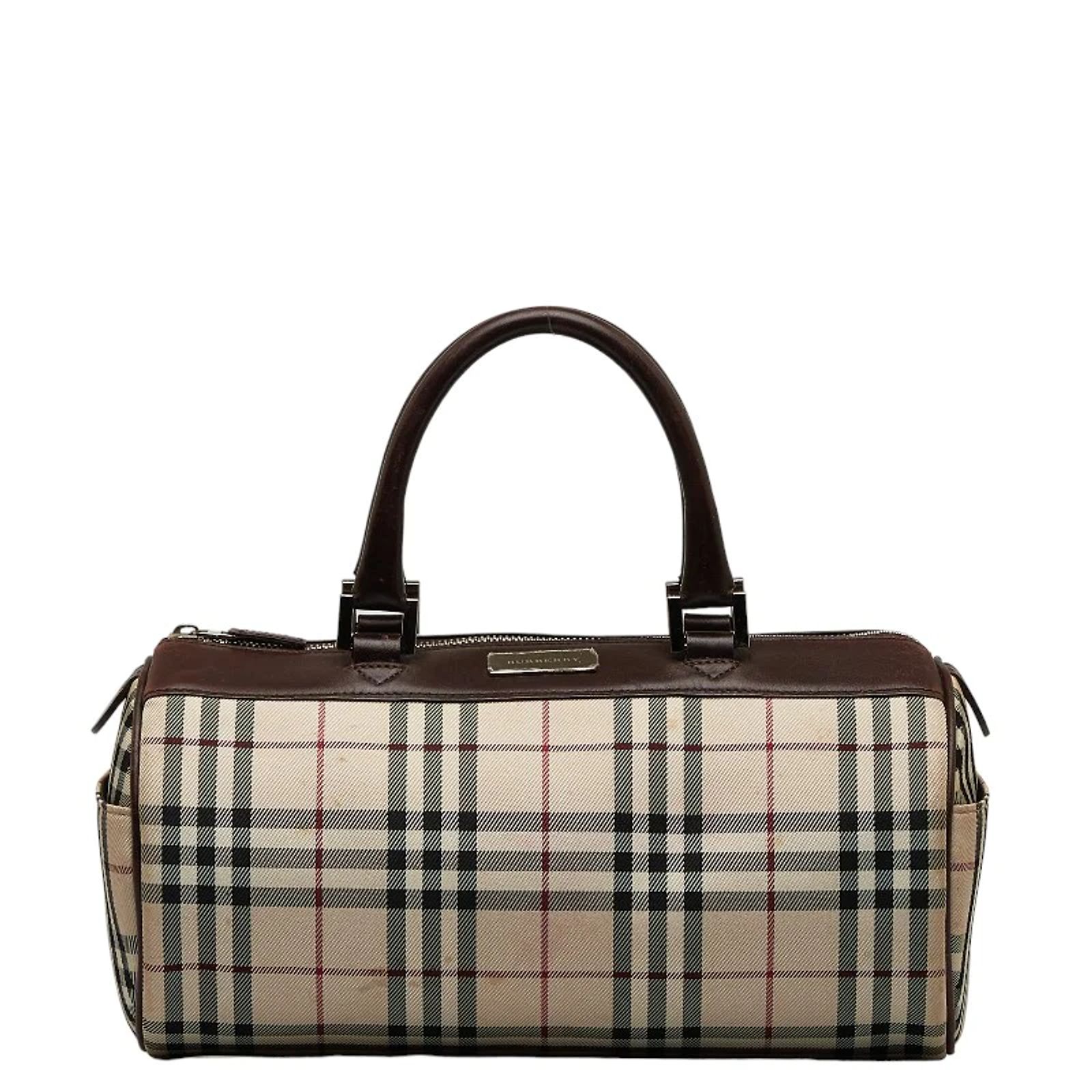 Burberry House Check Canvas Mini Boston Bag (Sold) - Joli Closet