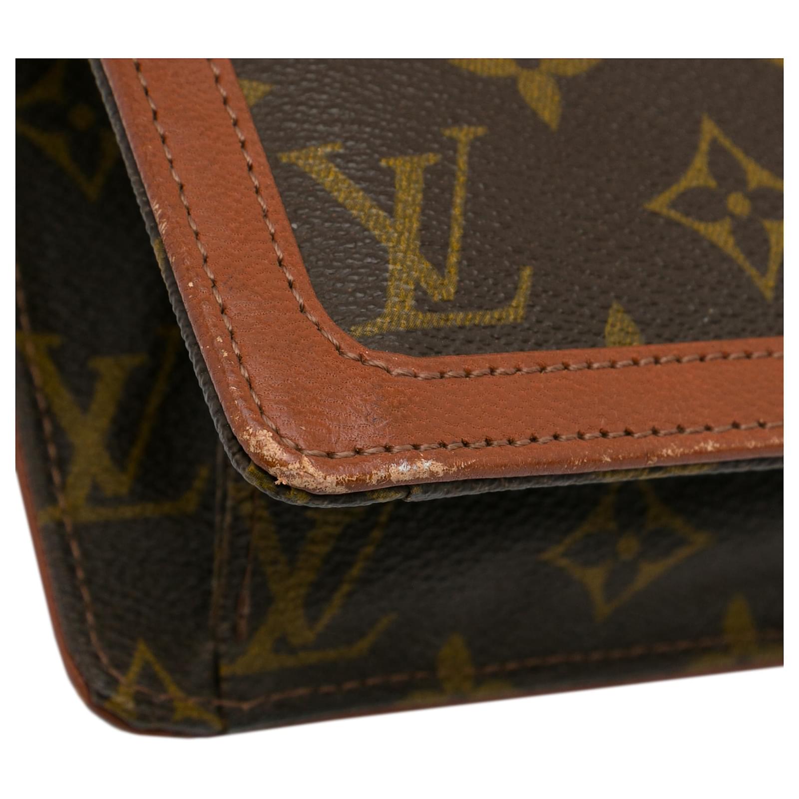 Louis Vuitton Brown Monogram Pochette Dame GM Cloth ref.1126604