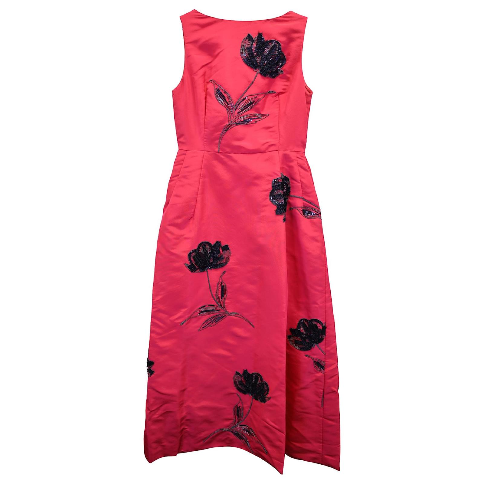 strapless open back dress Oscar de la Renta Dahlia Floral-appliqu Mini Dress  Runway Catalog