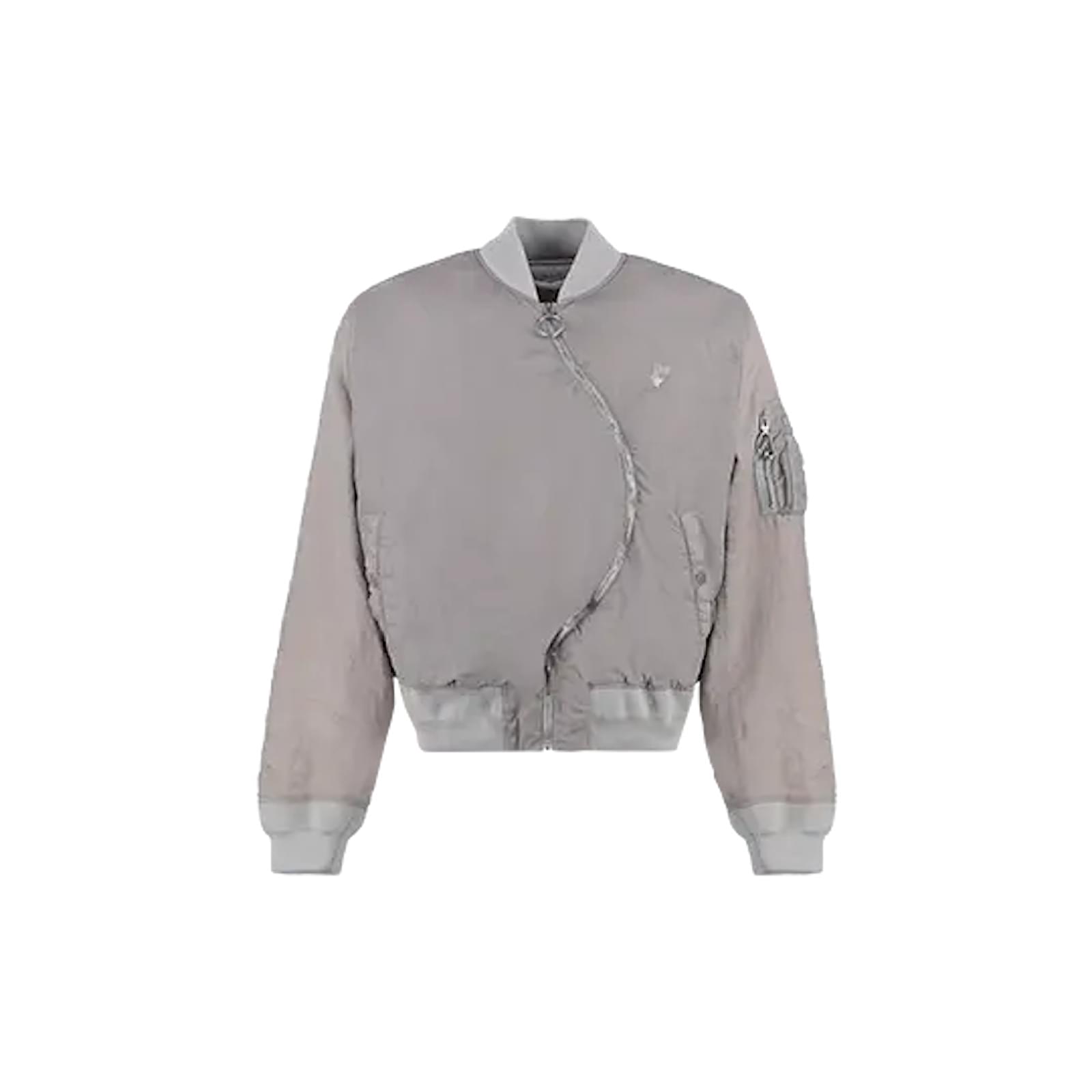 Autre Marque Bomber con cremallera torcida Ow Arrow Gris Nylon ref.1128131 Joli Closet