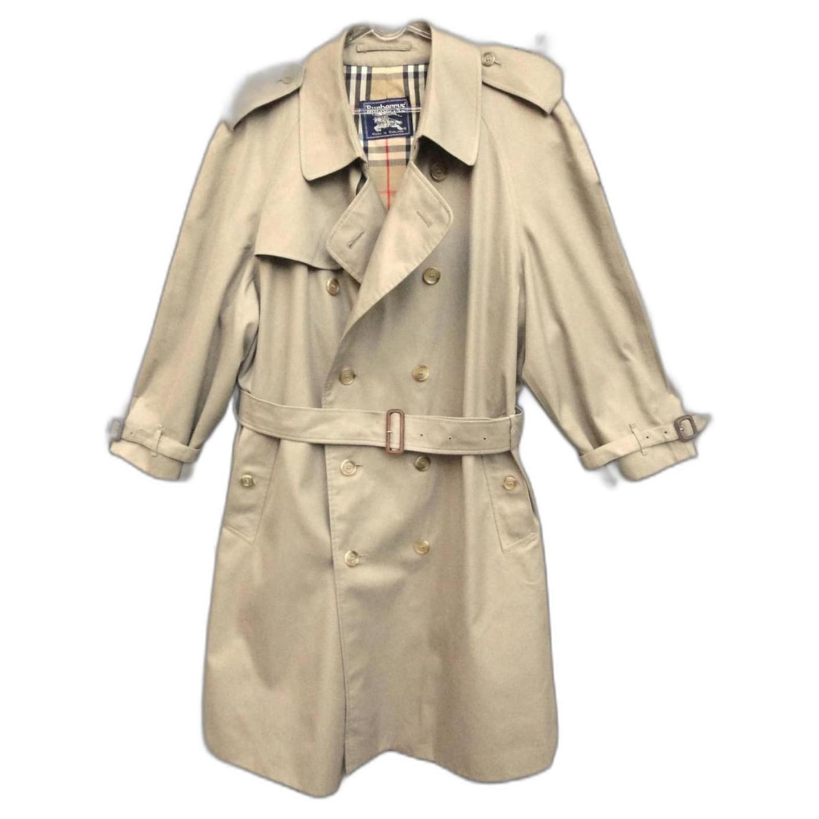 Burberry Vintage Trenchcoat 60 Beige Baumwolle Polyester ref.1128419 Joli Closet