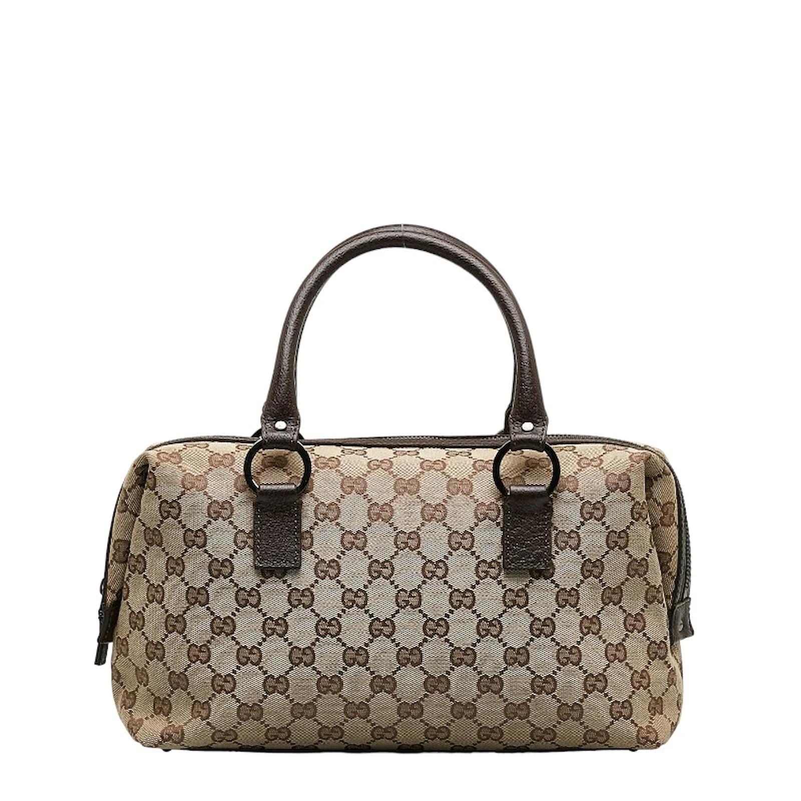 Gucci GG Canvas Boston Bag 113009 Brown Cloth ref.1128923 - Joli Closet