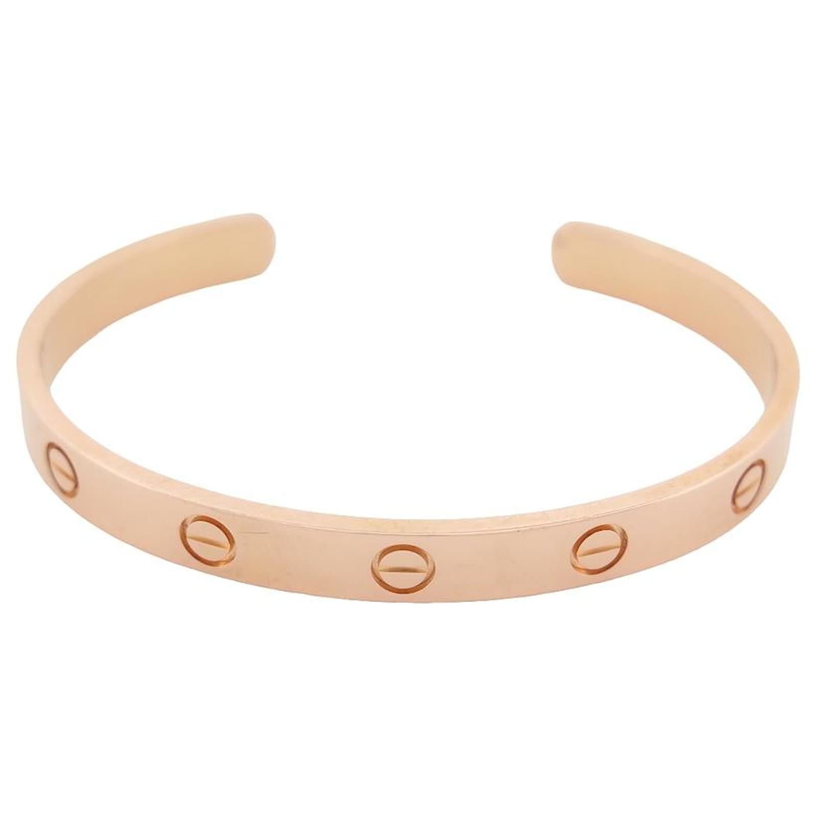 CARTIER LOVE B BRACELET6032617 In rose gold 18K 17CM PINK INVOICE BOX BAND