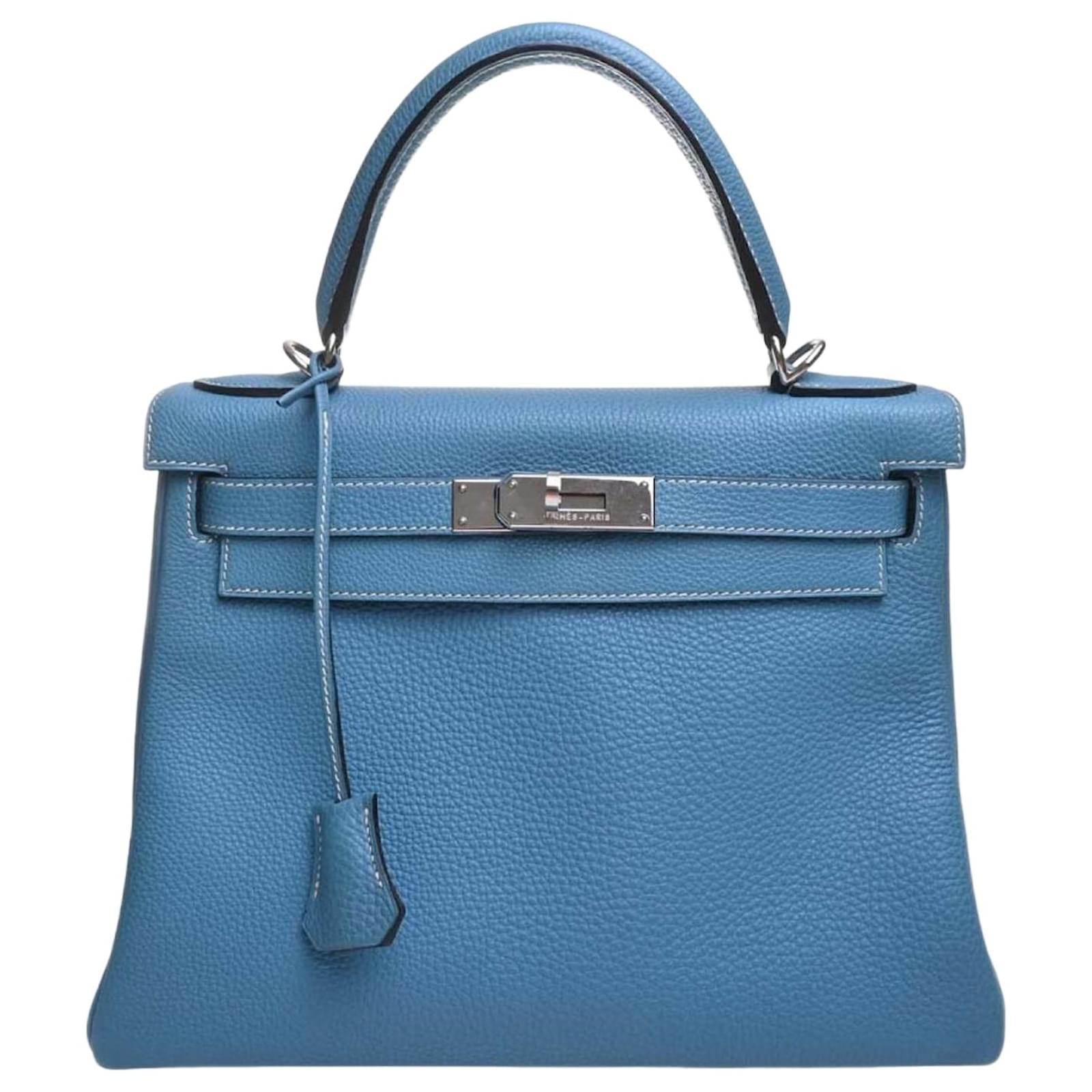 Herm s Kelly 28 Blue Leather Ref 1130104 Joli Closet herm-s-kelly-28-blue-leather-ref-1130104-joli-closet