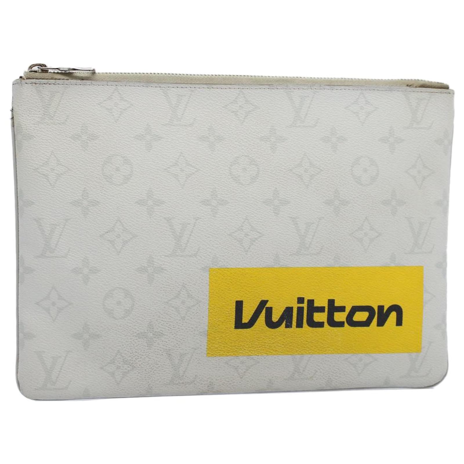 Louis vuitton white deals clutch bag