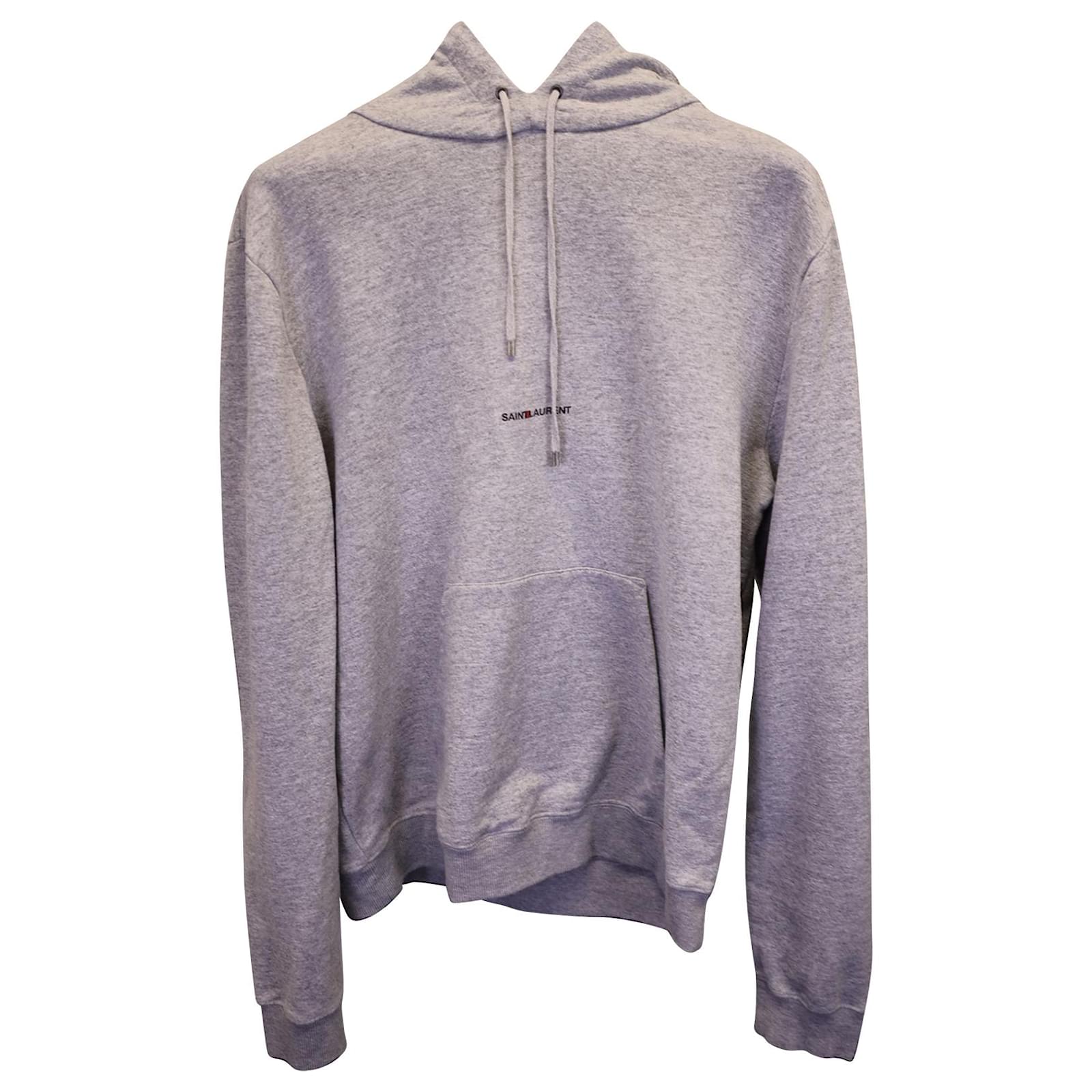 Sudadera con capucha y logo de Saint Laurent en algod n gris ref