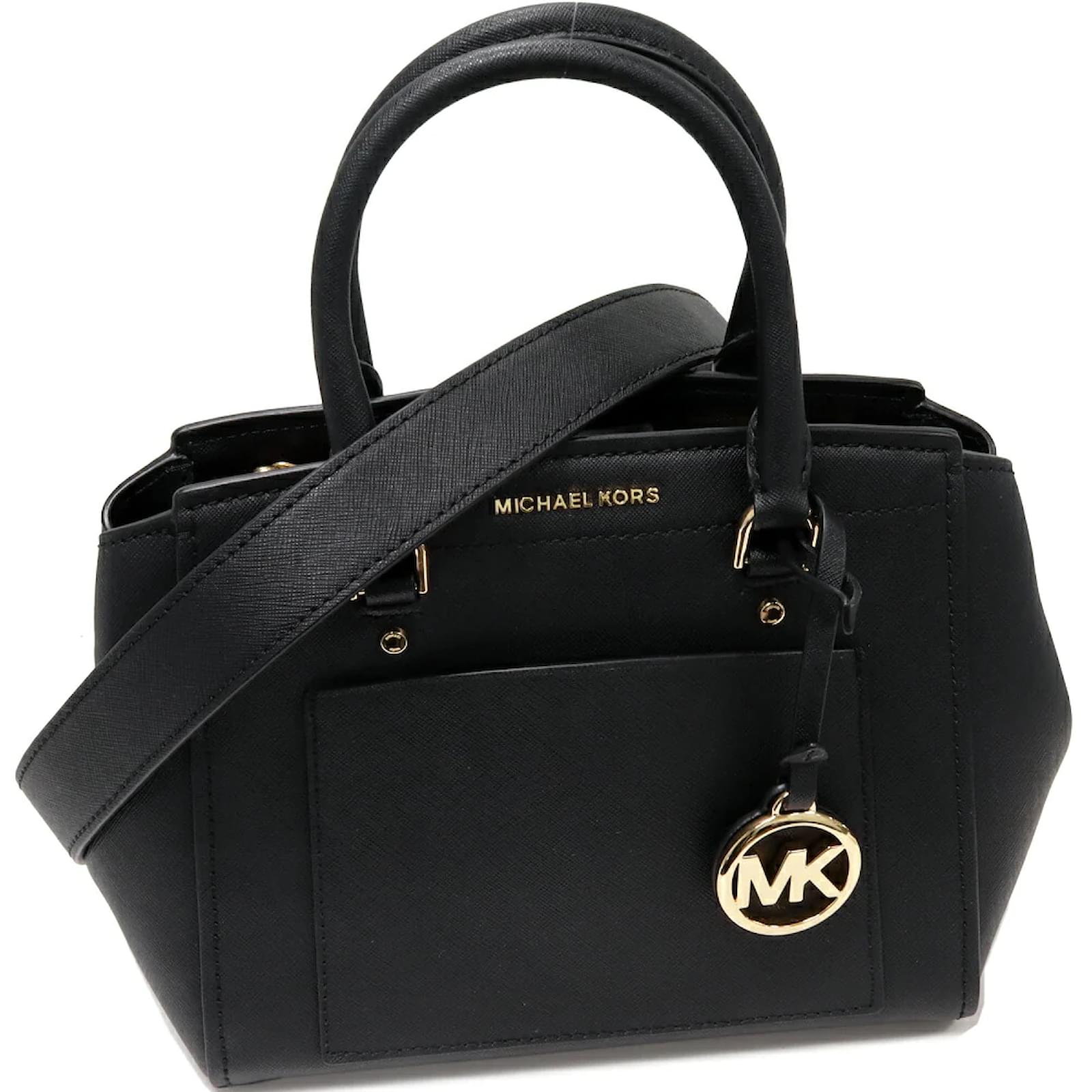 Michael kors large hot sale black satchel