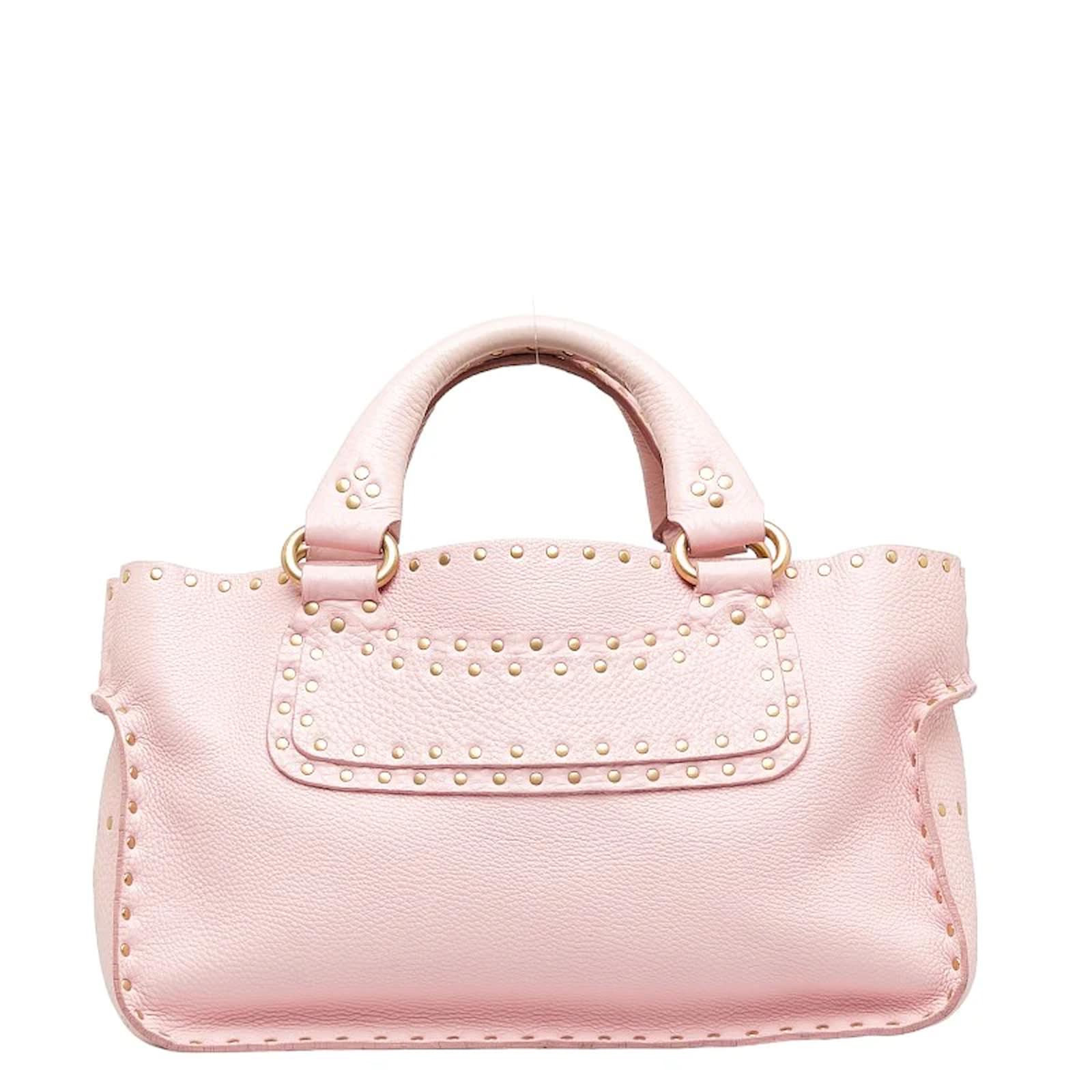 C line Sac main en cuir boogie Veau fa on poulain Rose ref