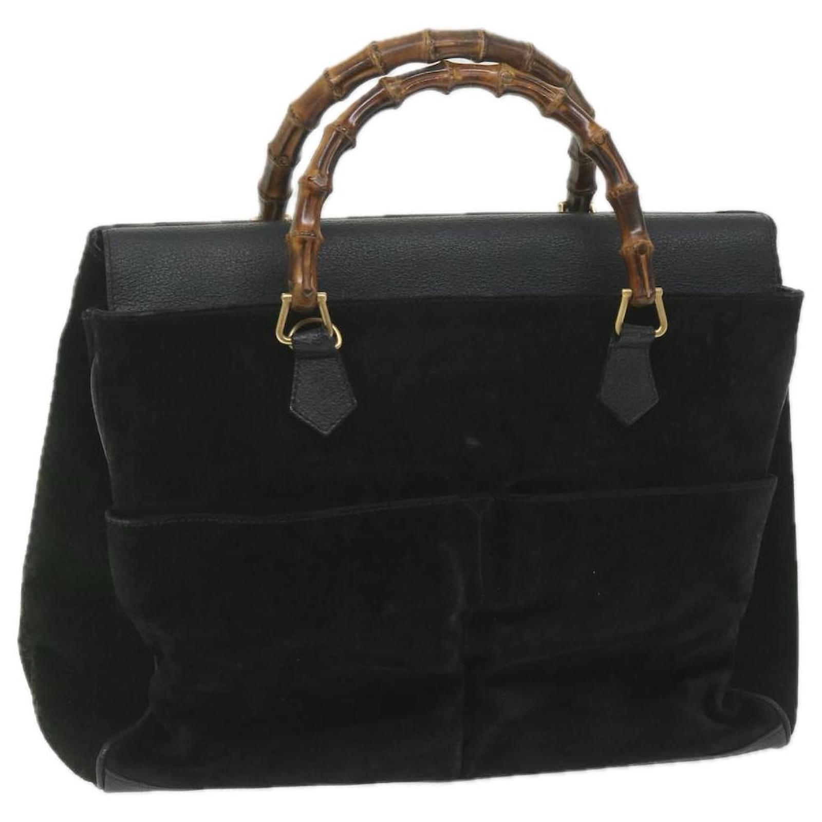 Gucci bamboo bag online black