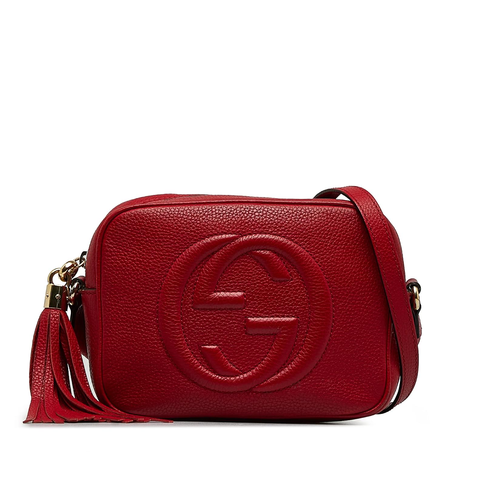 Gg marmont leather crossbody bag Gucci Red in Leather - 38598140