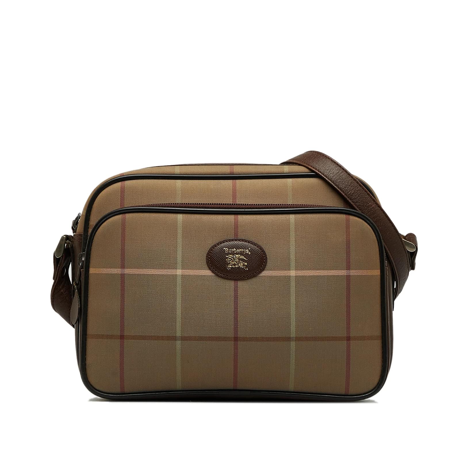 Burberry vintage best sale check camera bag