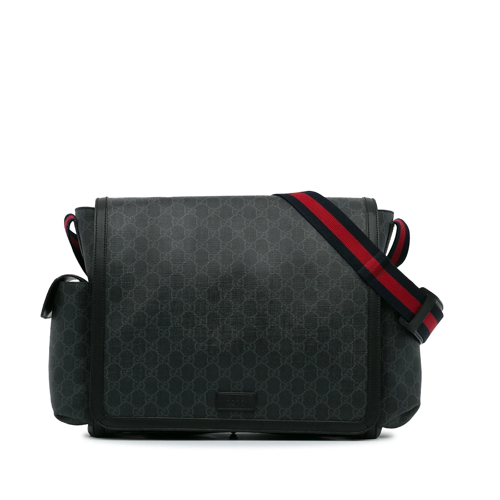 Bolso pa alera Gucci GG Supreme Web negro Cuero ref.1134891 Joli